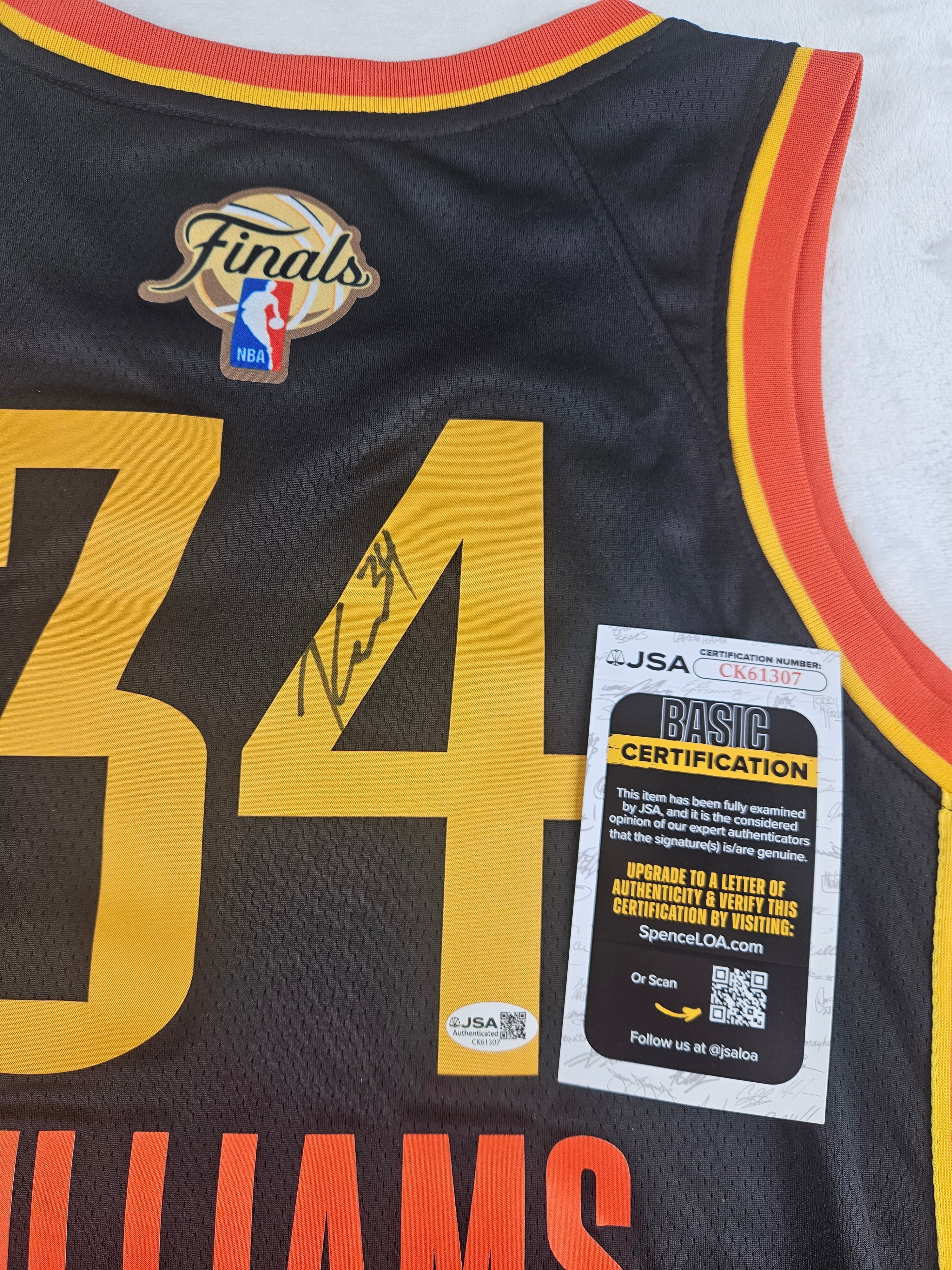 Kenrich Williams Signed Autographed Oklahoma City Thunder Jersey JSA COA