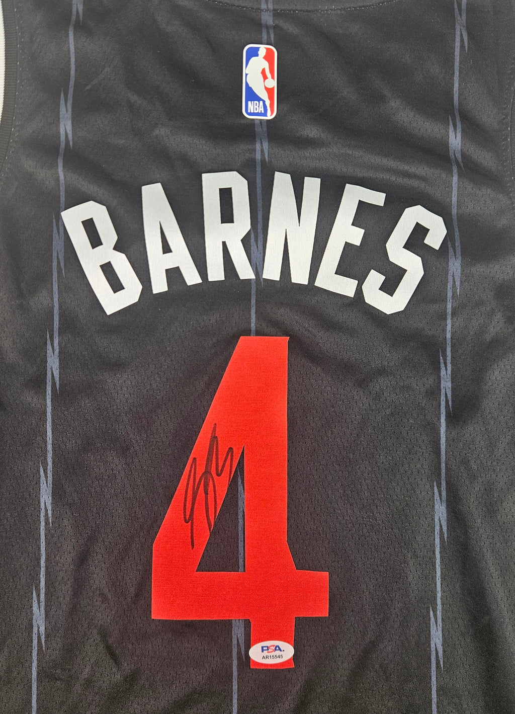 Scottie Barnes Signed Autographed Toronto Raptors Jersey PSA Certified