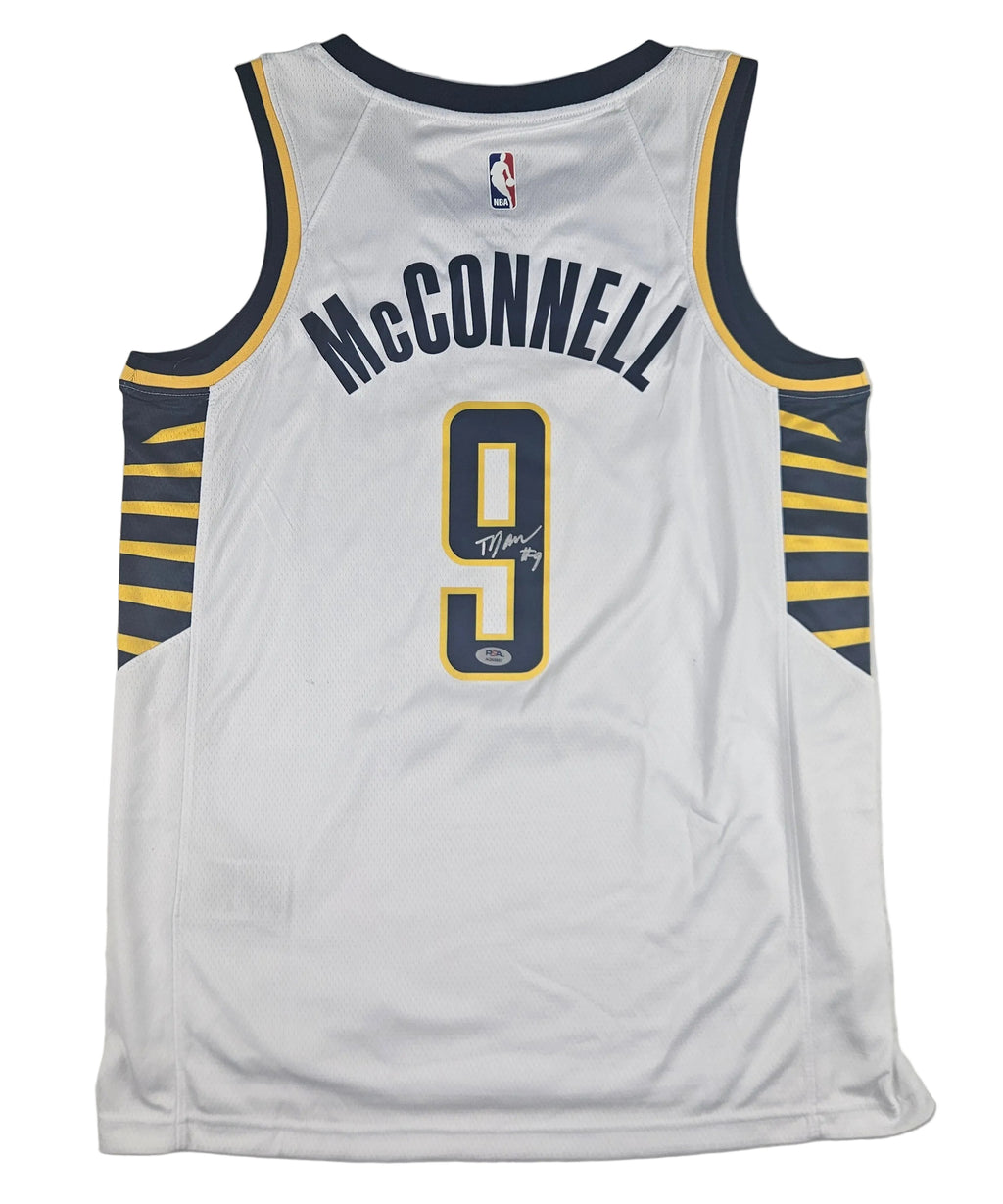 TJ McConnell Signed Autographed Indiana Pacers White Jersey PSA Certified