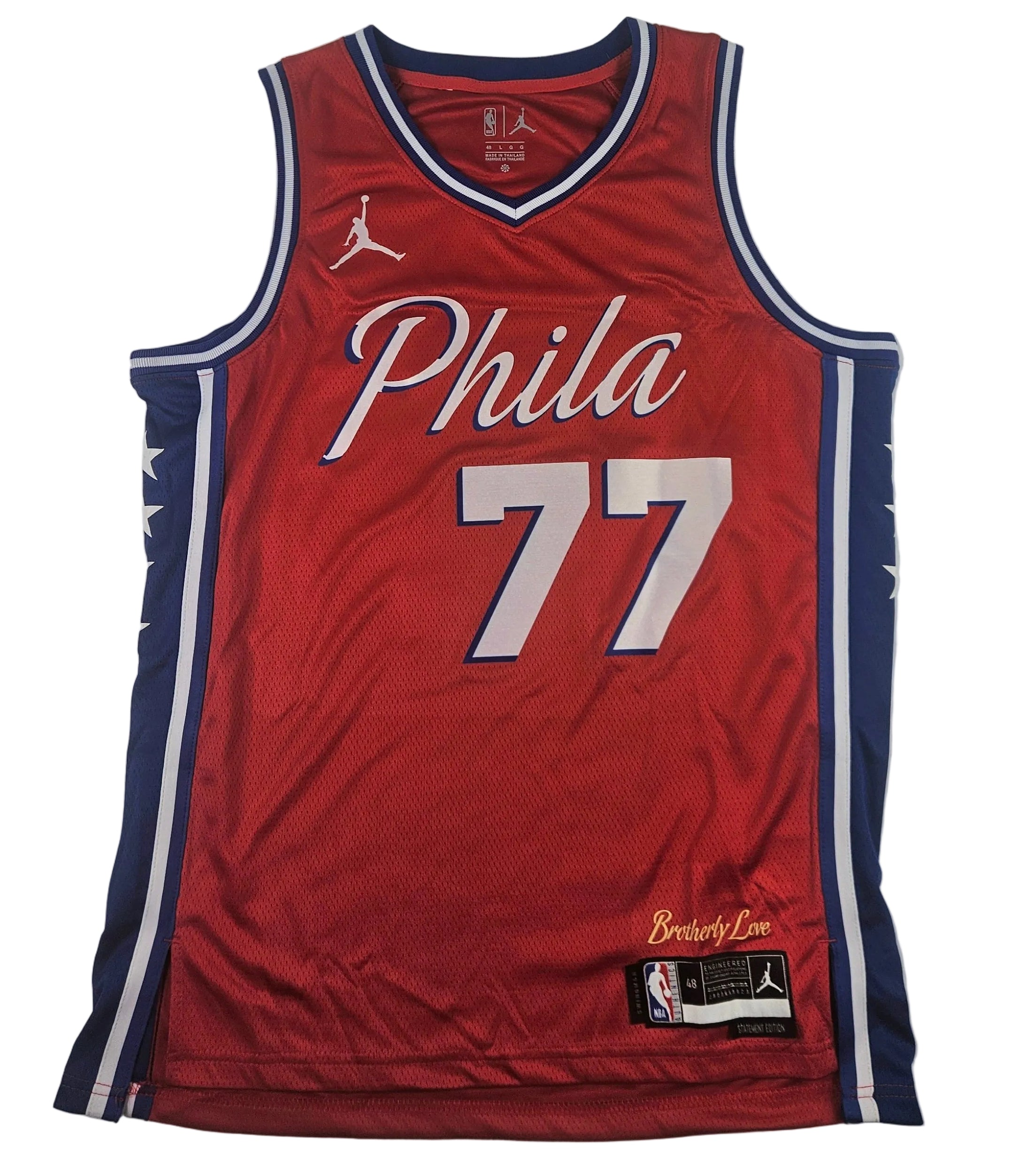 VJ Edgecombe Signed Autographed Philadelphia 76ers Jersey PSA Certified