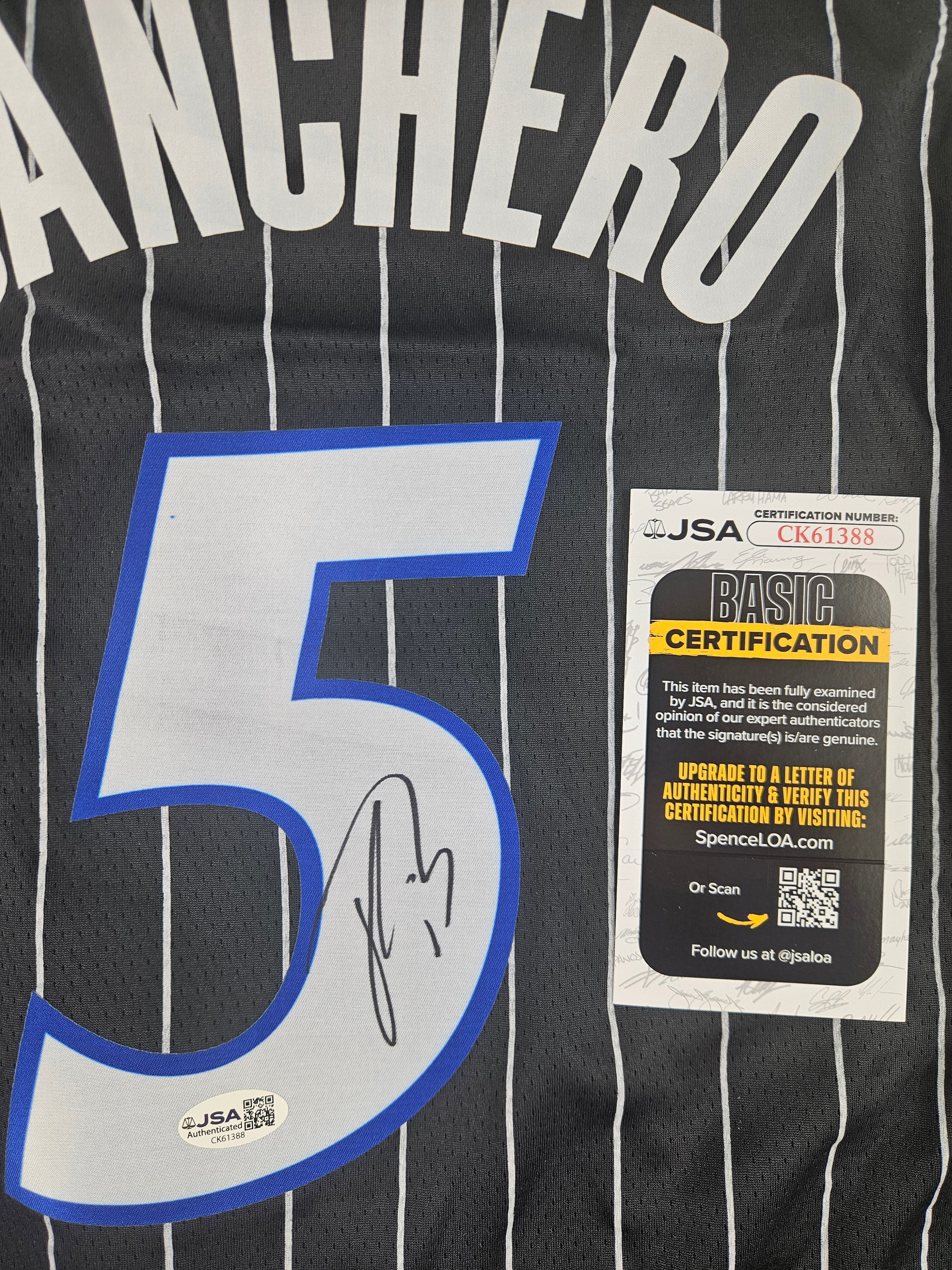 Paolo Banchero Signed Autographed Orlando Magic Jersey JSA COA