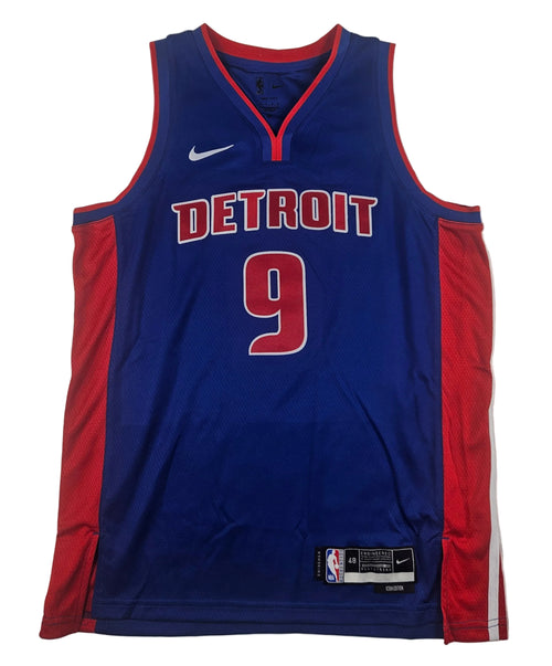 Ausar Thompson Signed Autographed Detroit Pistons Blue Jersey PSA Certified
