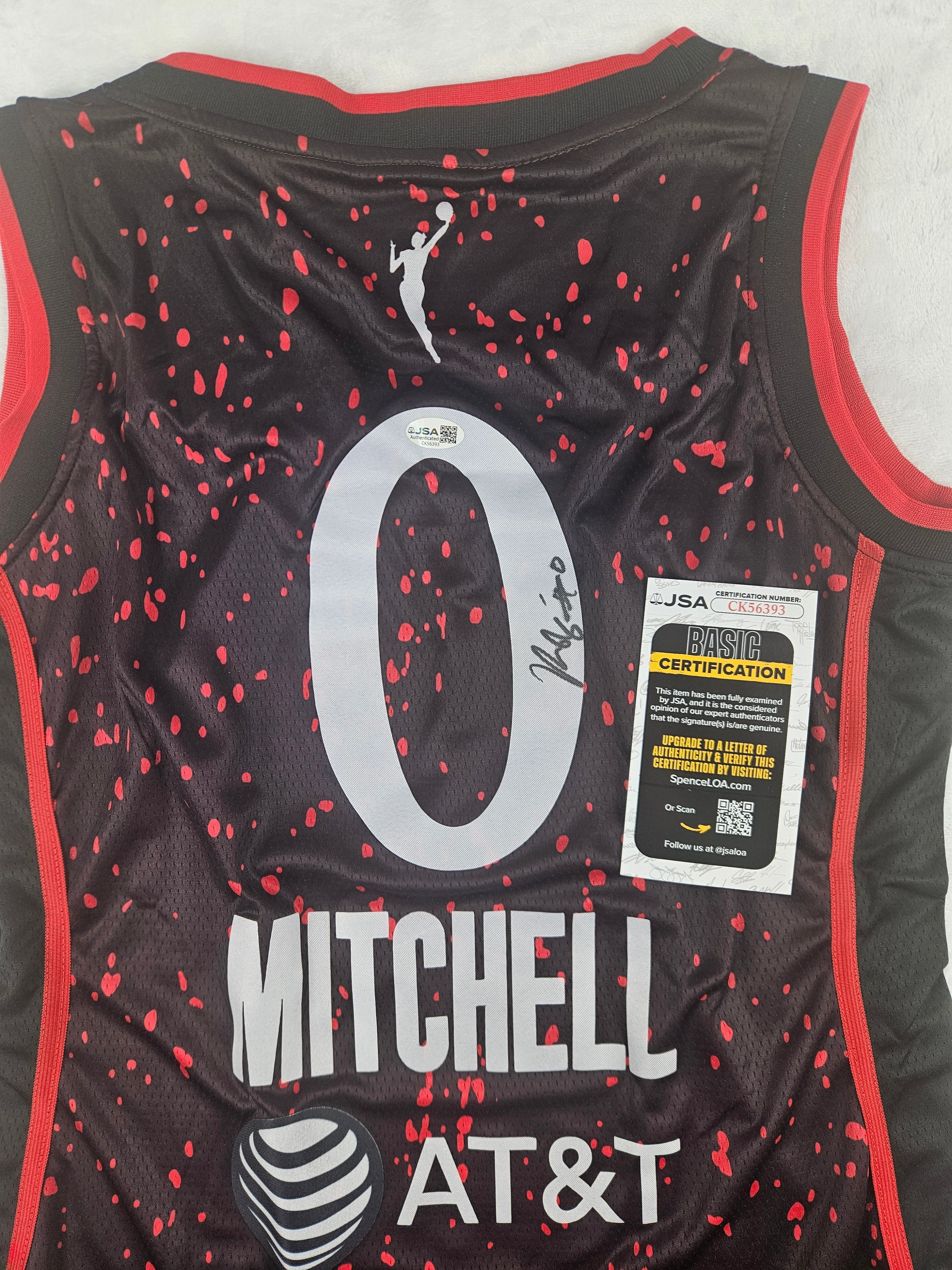 Kelsey Mitchell Indiana Fever Autographed Signed Jersey JSA COA