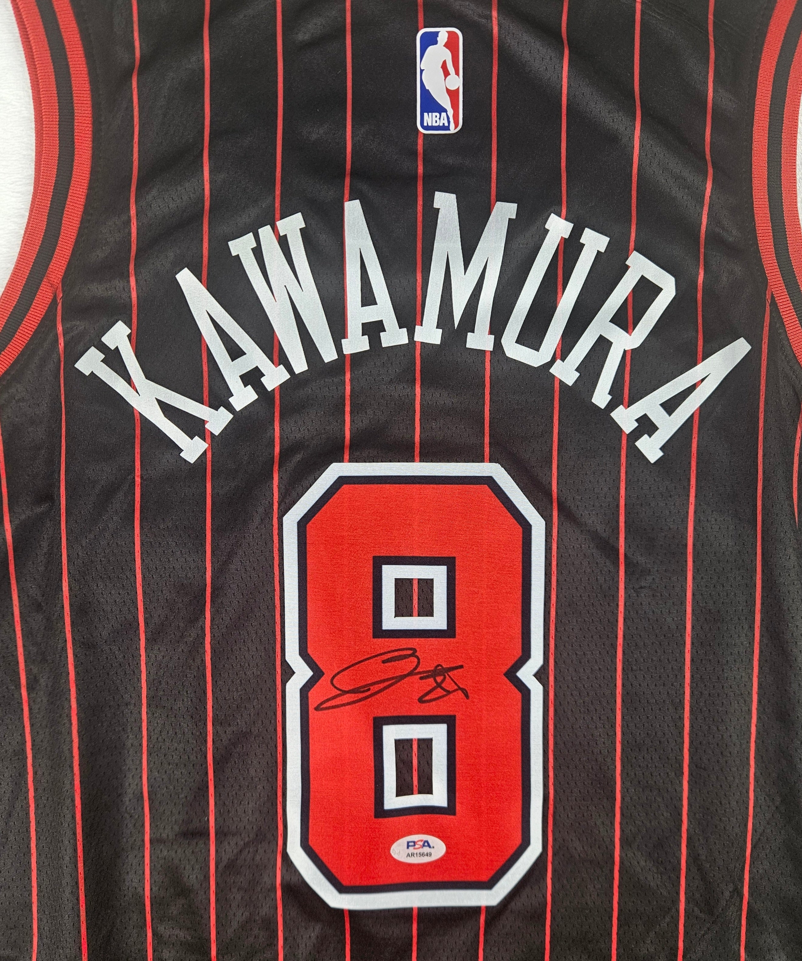 Yuki Kawamura Chicago Bulls Autographed Signed Black Jersey PSA Certified