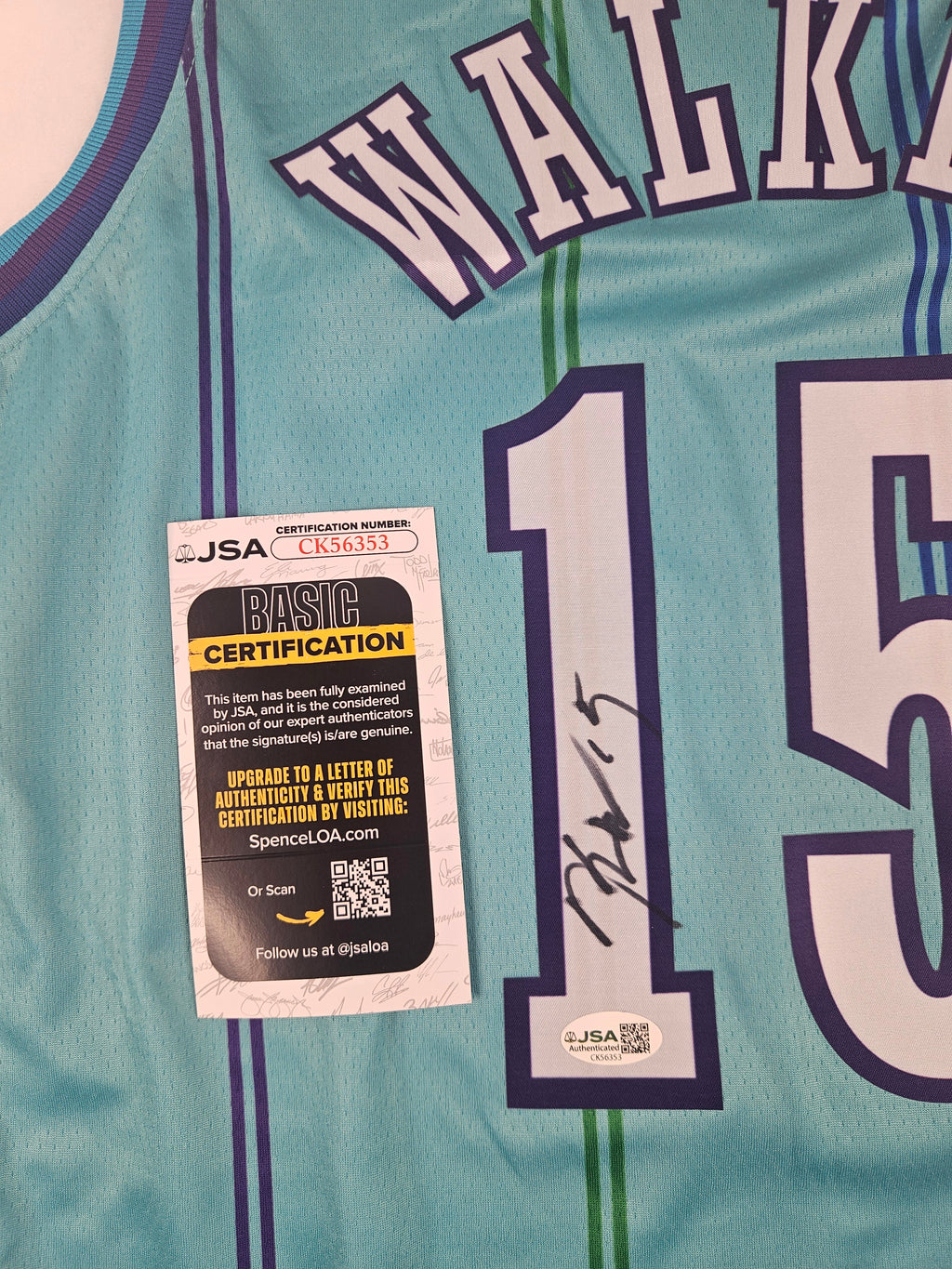 Kemba Walker Signed Autographed Charlotte Hornets Jersey JSA COA