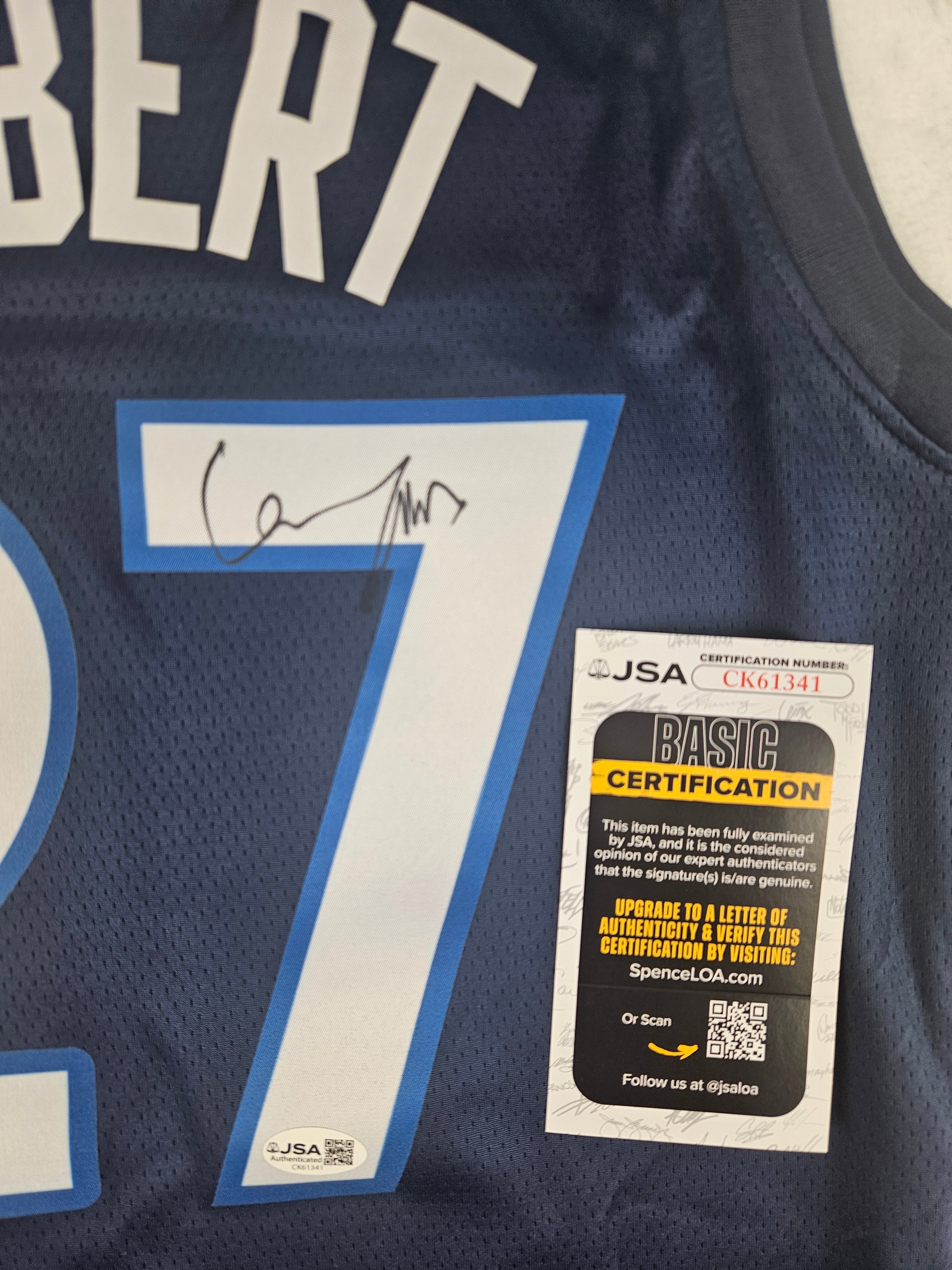 Rudy Gobert Signed Autographed Minnesota Timberwolves Jersey JSA COA