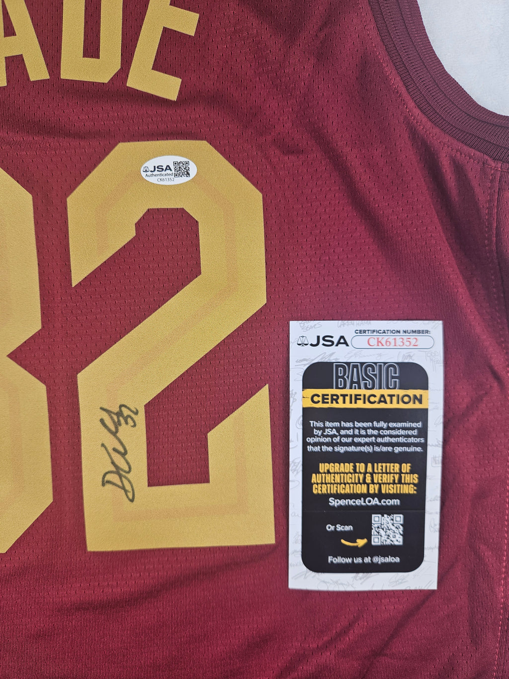 Dean Wade Signed Autographed Cleveland Cavaliers Jersey JSA COA