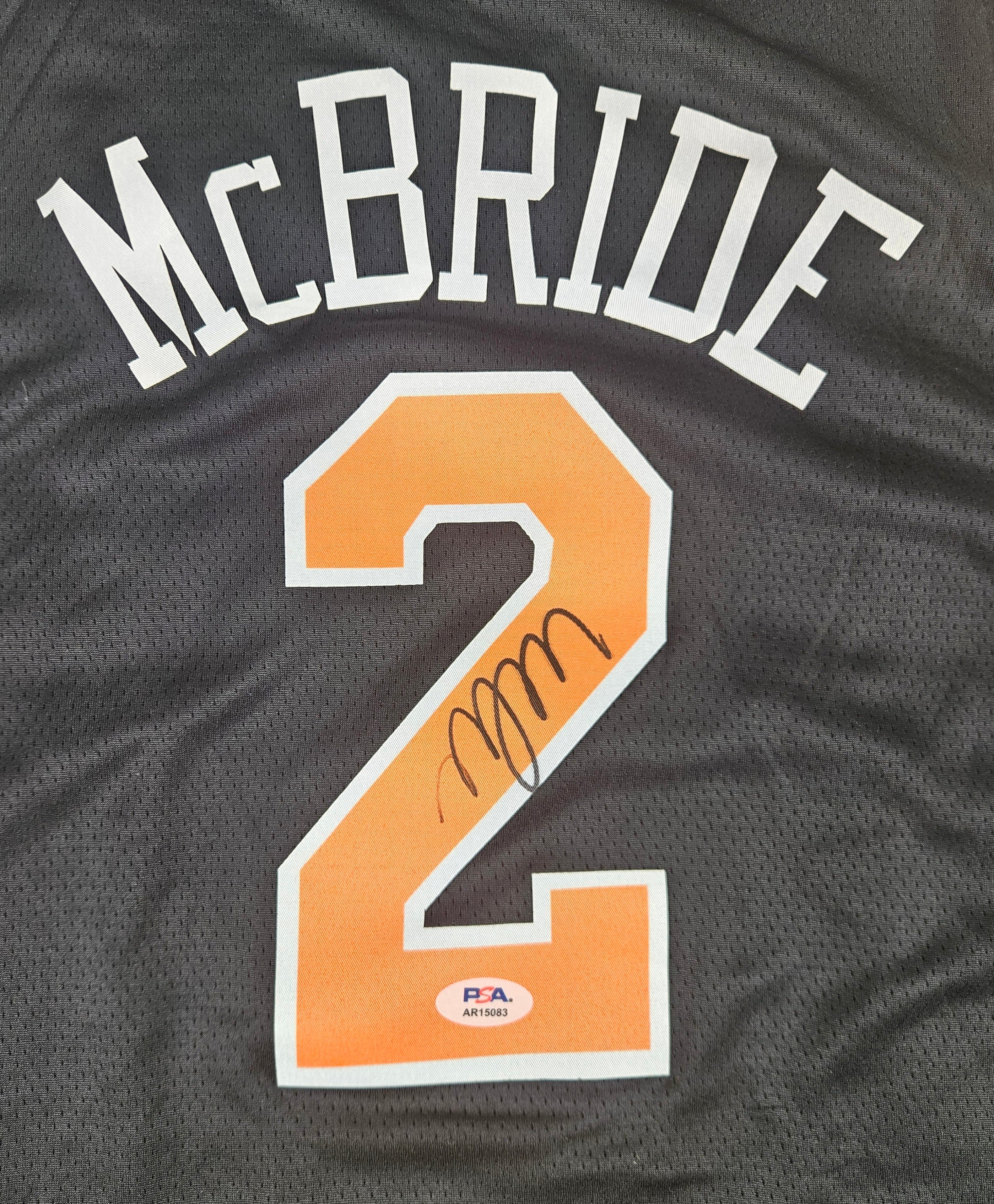 Miles Deuce McBride Signed Autographed New York Knicks Jersey PSA Certified