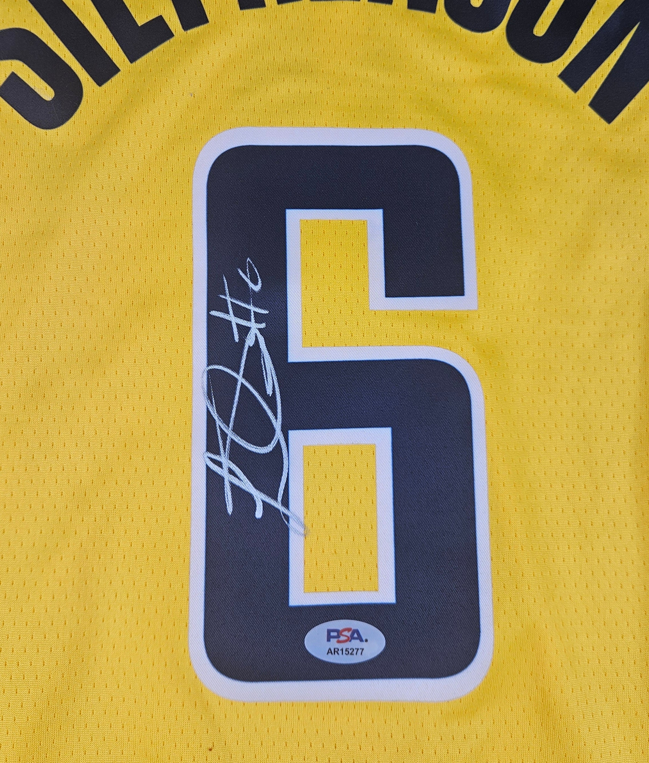 Lance Stephenson Signed Autographed Indiana Pacers Yellow Jersey PSA Certified