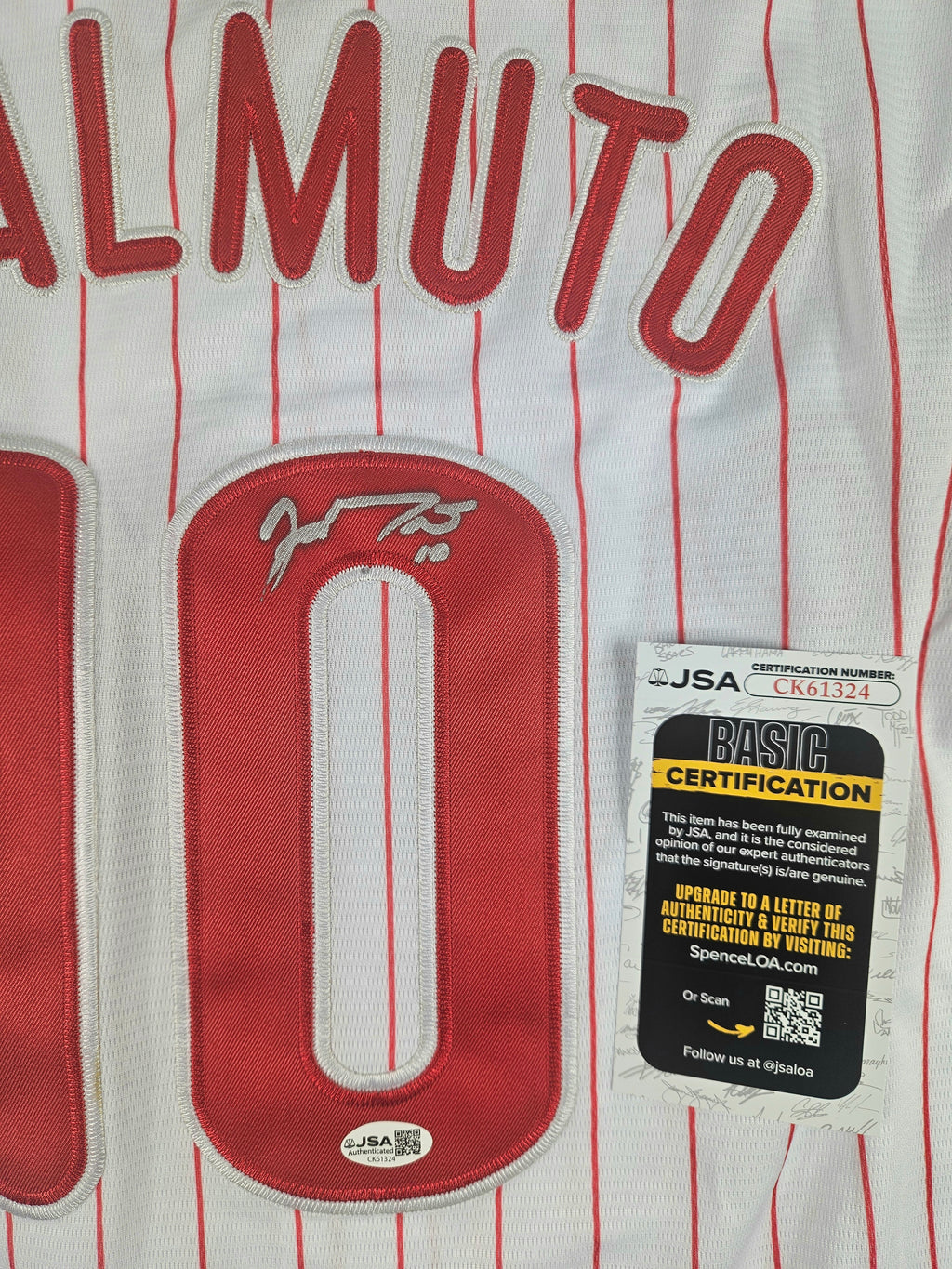JT Realmuto Signed Autographed Philadelphia Phillies Jersey JSA COA