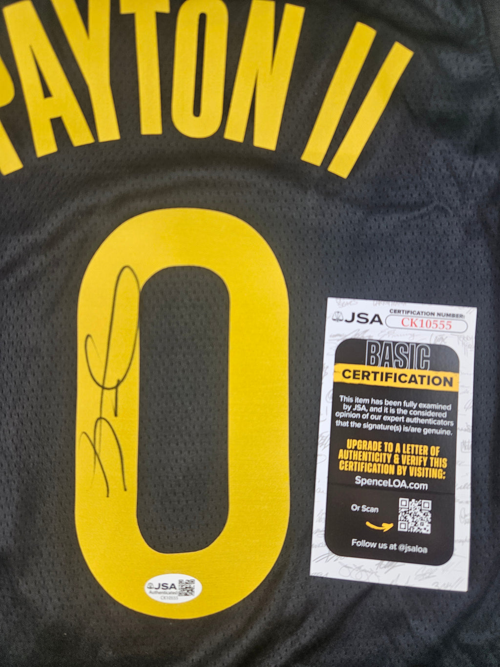 Gary Payton II Signed Autograph Golden State Warriors Jersey JSA COA