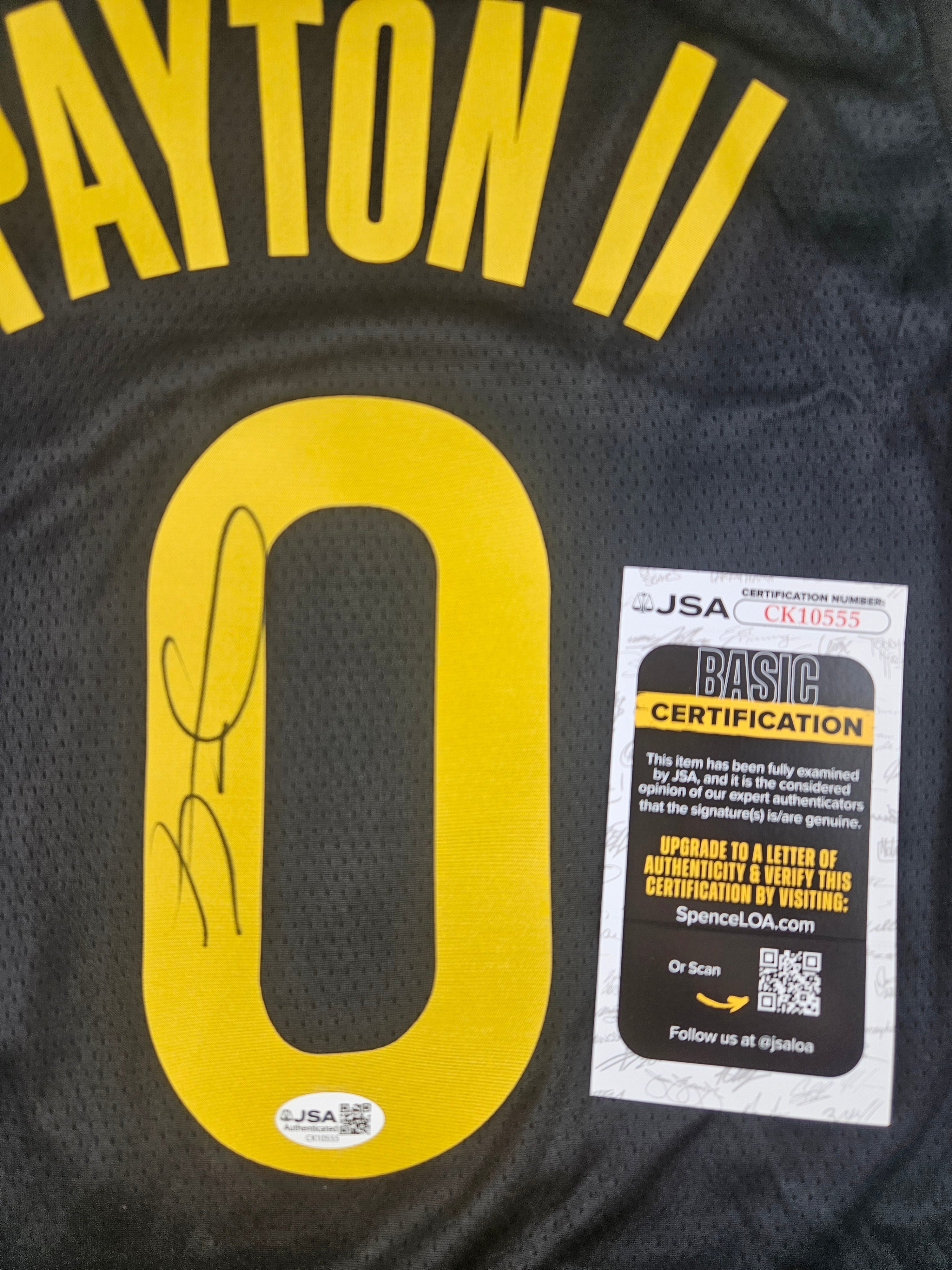 Gary Payton II Signed Autograph Golden State Warriors Jersey JSA COA