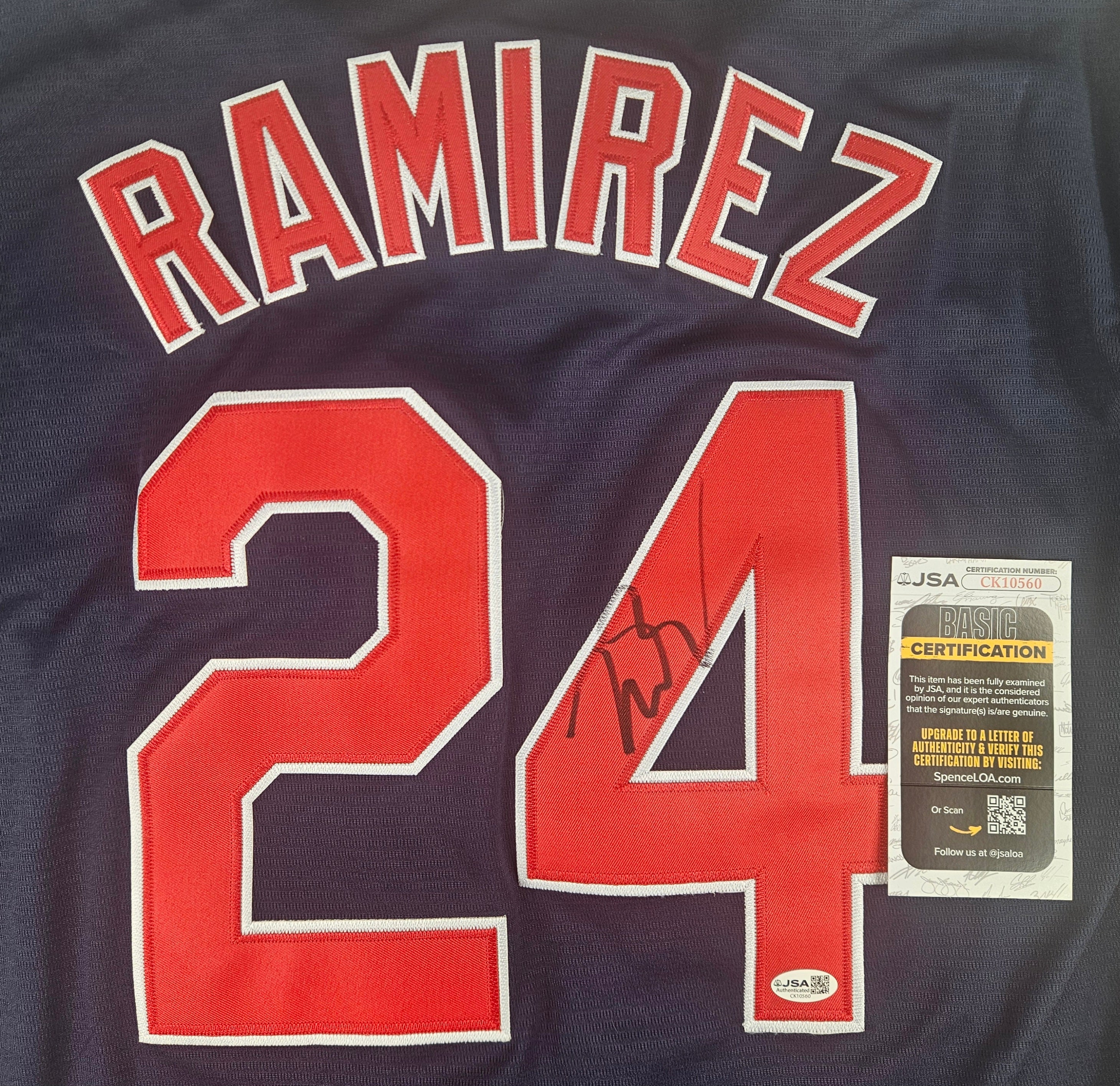 Manny Ramirez Signed Autographed Cleveland Indians Jersey JSA COA