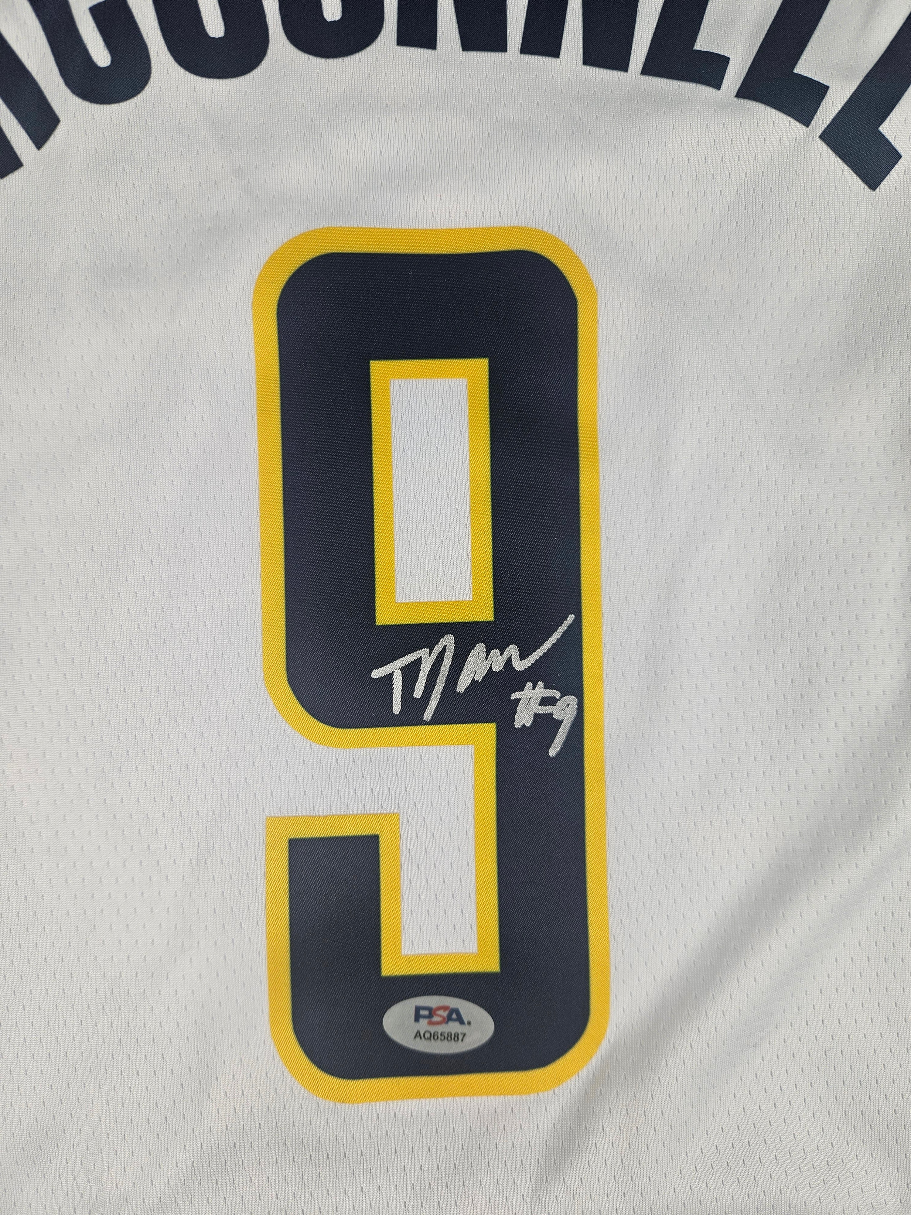 TJ McConnell Signed Autographed Indiana Pacers White Jersey PSA Certified