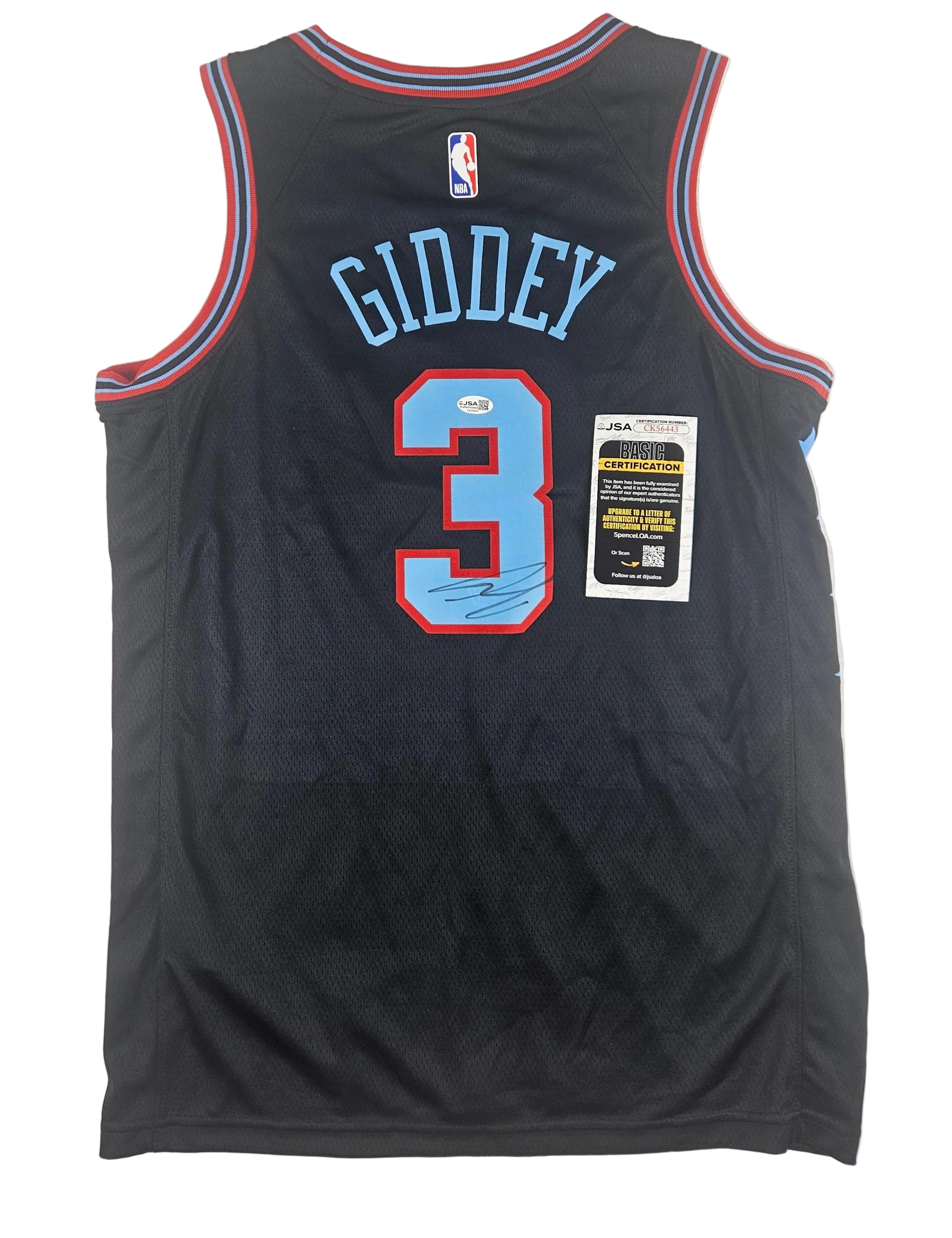 Josh Giddey Signed Autographed Chicago Bulls Jersey JSA COA