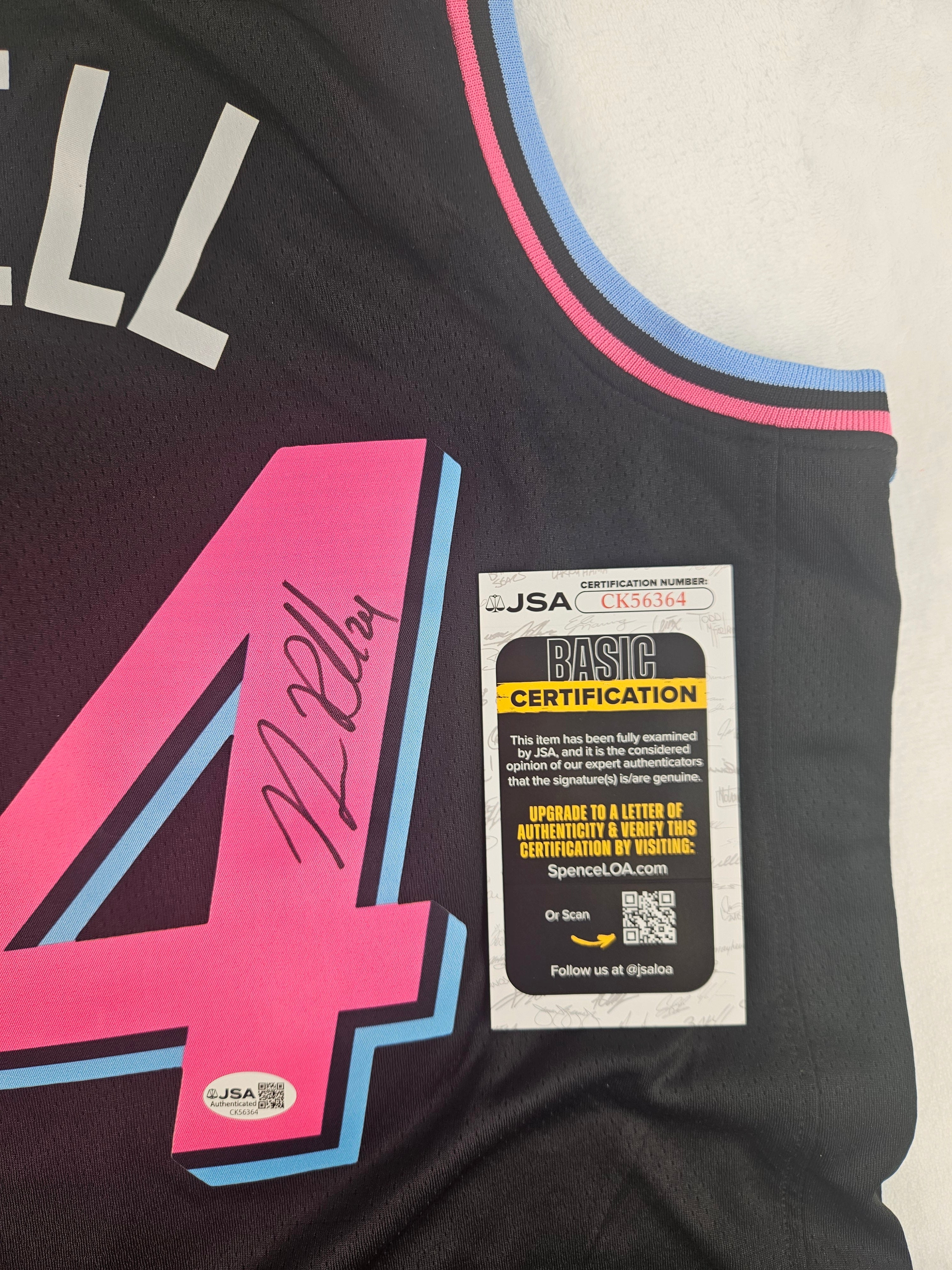 Norman Powell Signed Autographed Miami Heat Black Jersey JSA COA