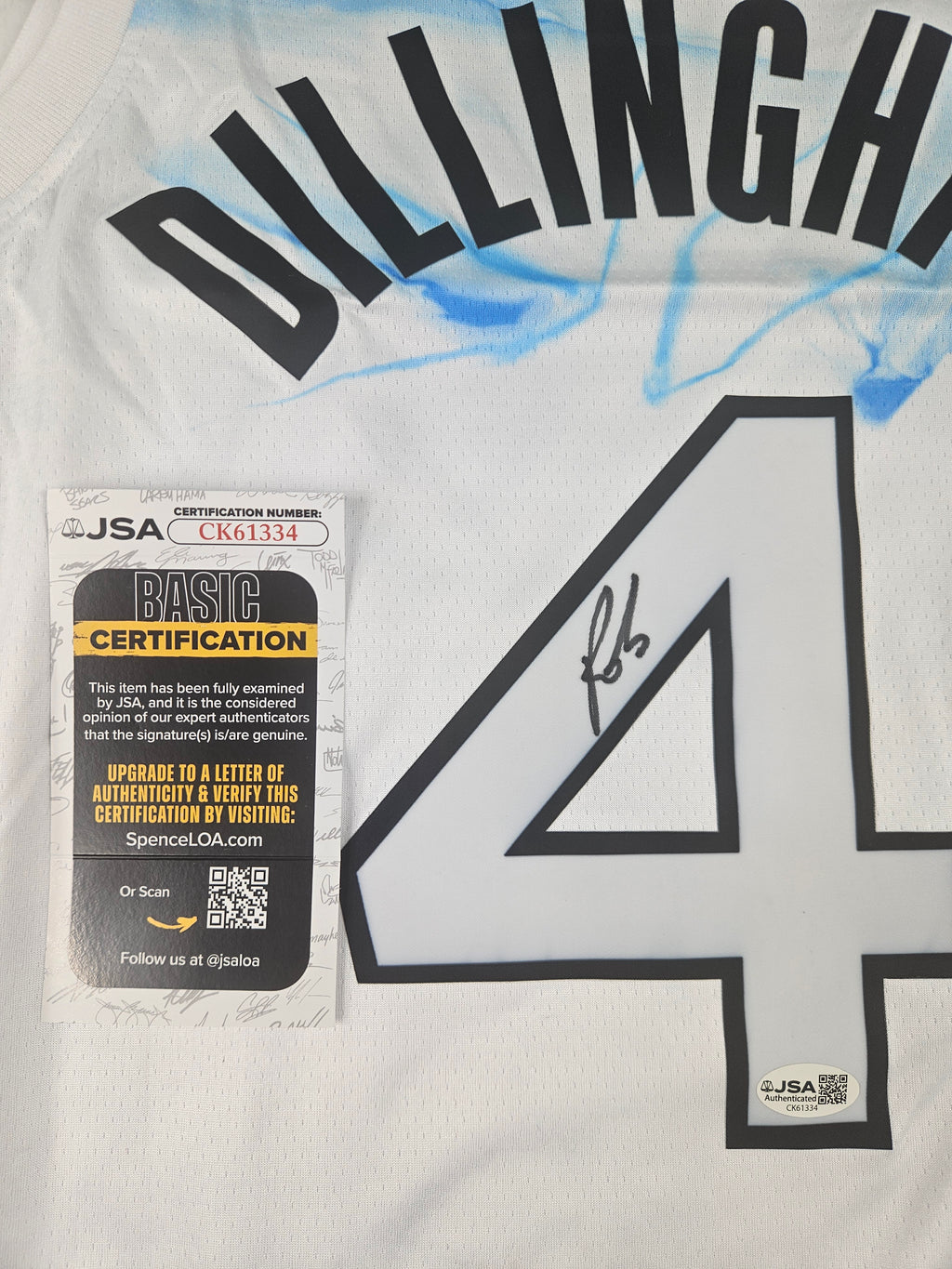Rob Dillingham Signed Autographed Minnesota Timberwolves Jersey JSA COA