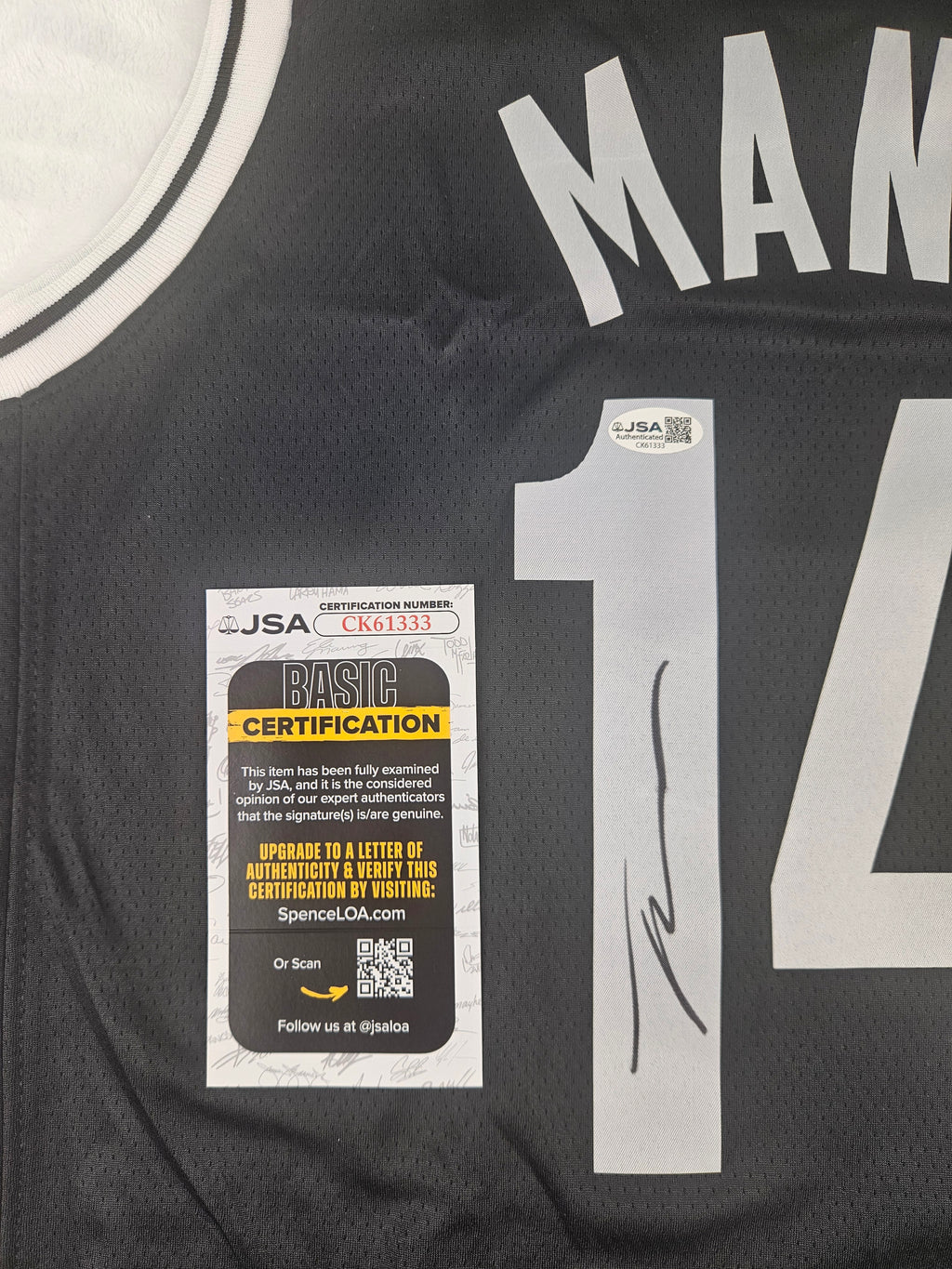Terance Mann Signed Autographed Brooklyn Nets Jersey JSA COA