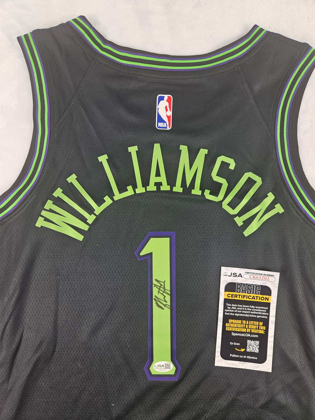 Zion Williamson Signed Autographed New Orleans Pelicans Jersey JSA COA