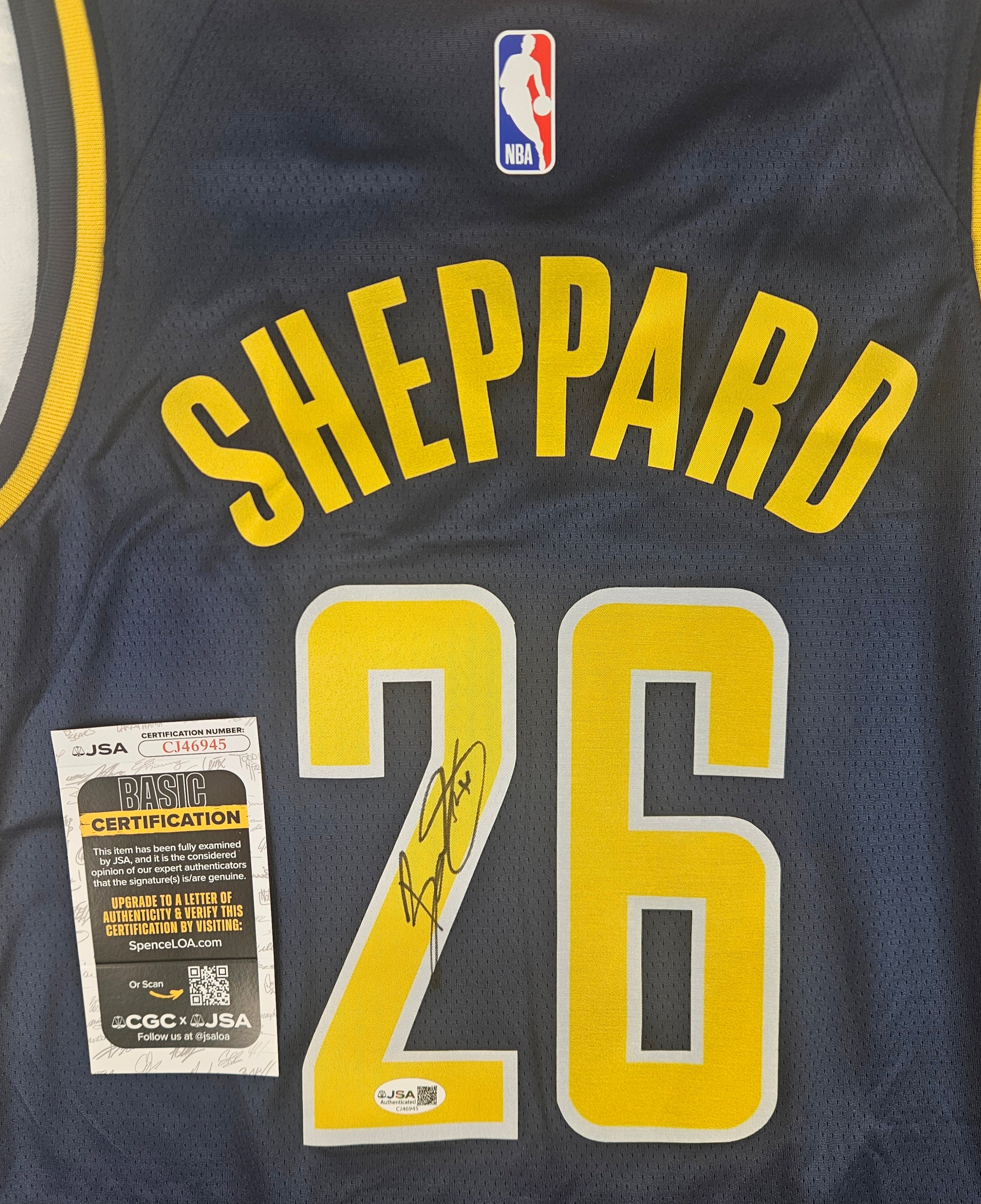 Ben Sheppard Signed Autographed Indiana Pacers Jersey JSA COA