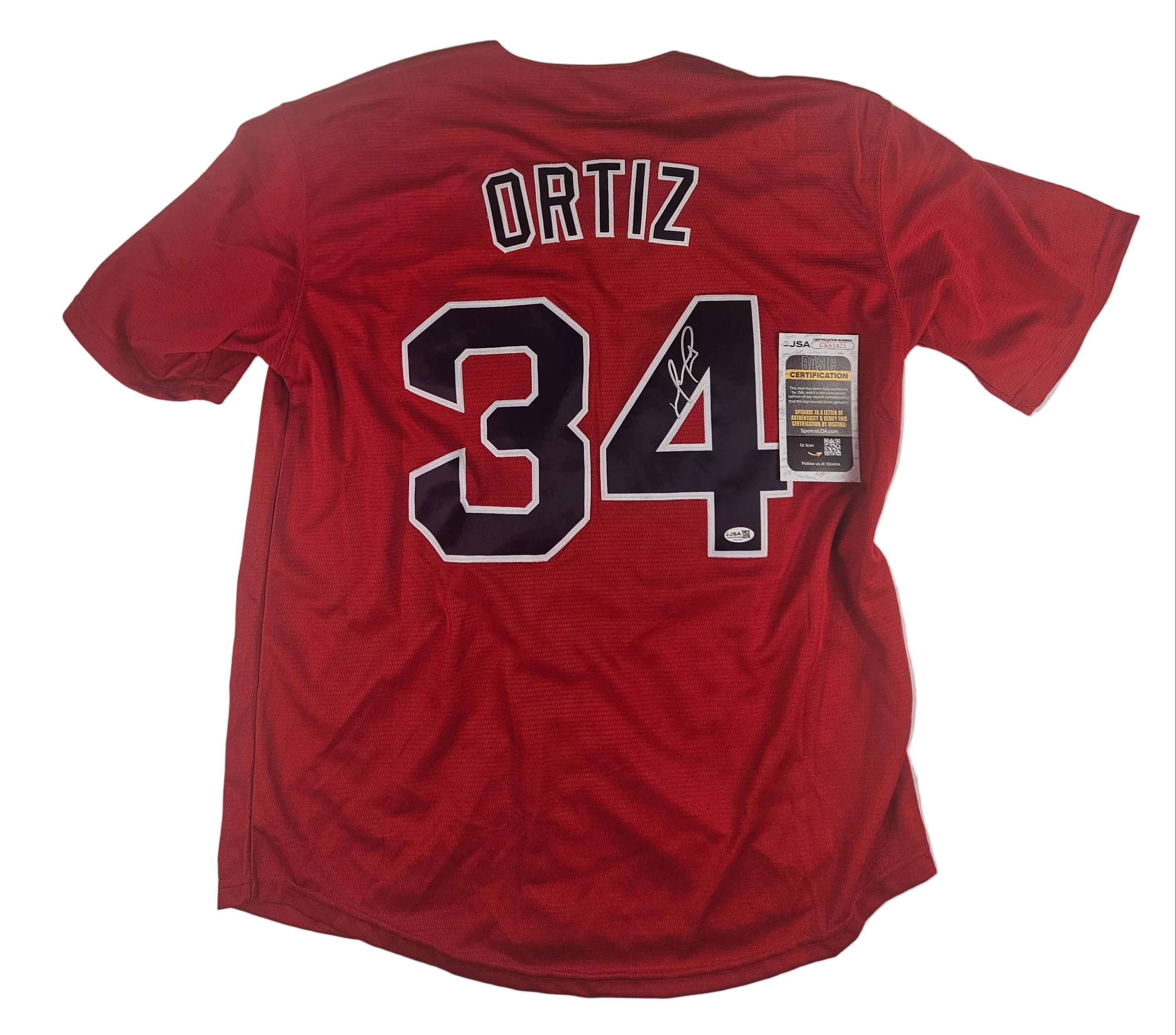 David Ortiz Signed Autographed Boston Red Sox Jersey JSA COA