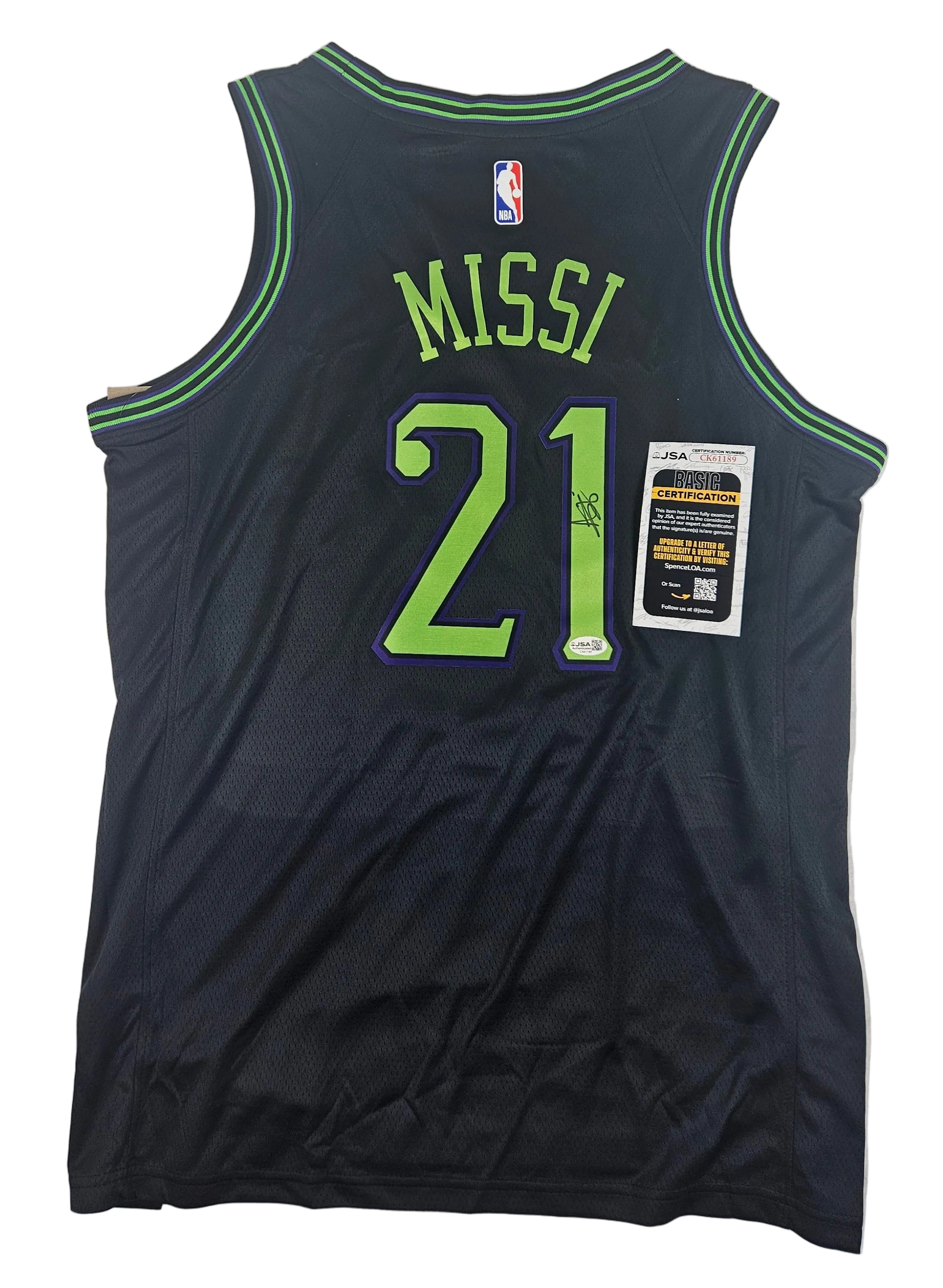 Yves Missi Signed Autographed New Orleans Pelicans Jersey JSA COA