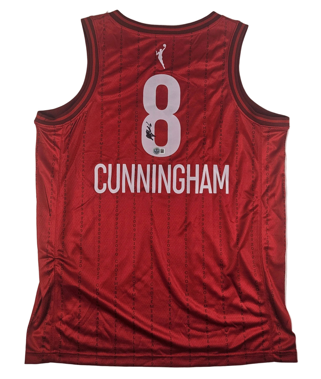 Sophie Cunningham Signed Autographed Red Indiana Fever Jersey Beckett Certified