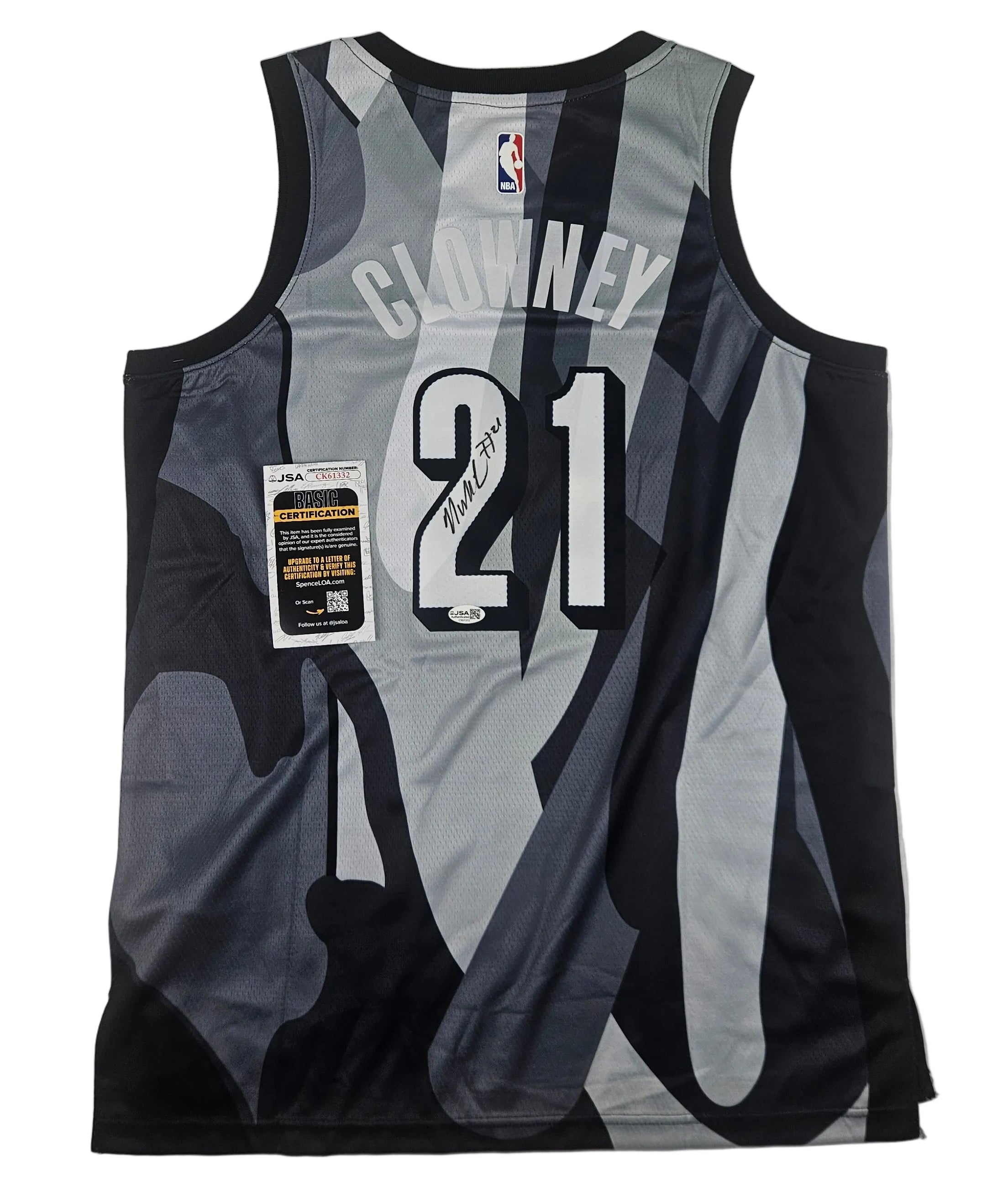 Noah Clowney Signed Jersey Brooklyn Nets Autographed JSA COA