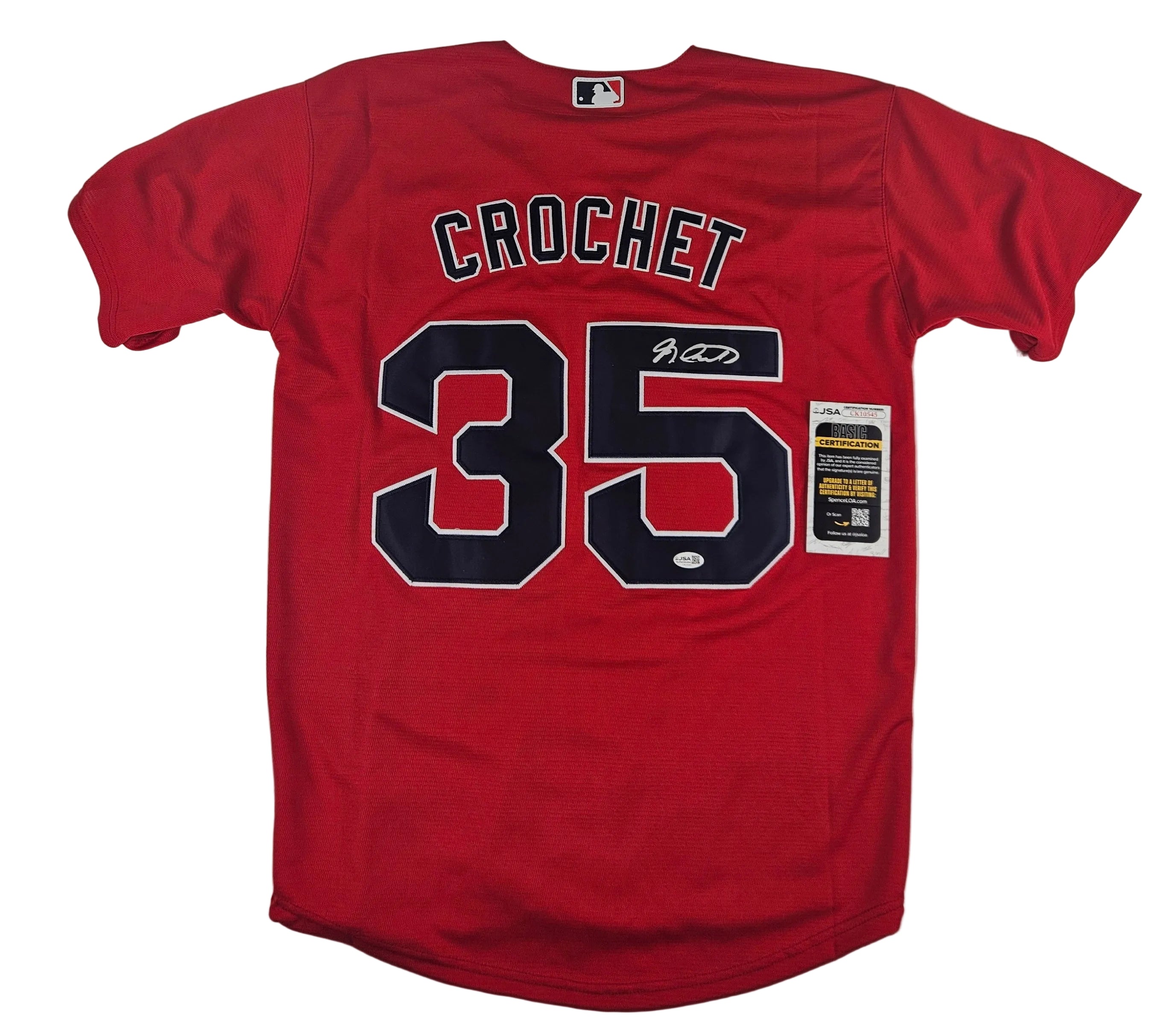 Garrett Crochet Signed Autographed Boston Red Sox Red Jersey JSA COA