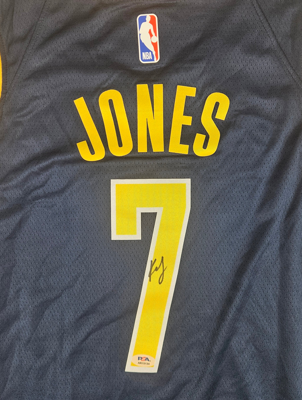 Kam Jones Signed Autographed Indiana Pacers Jersey PSA Certified