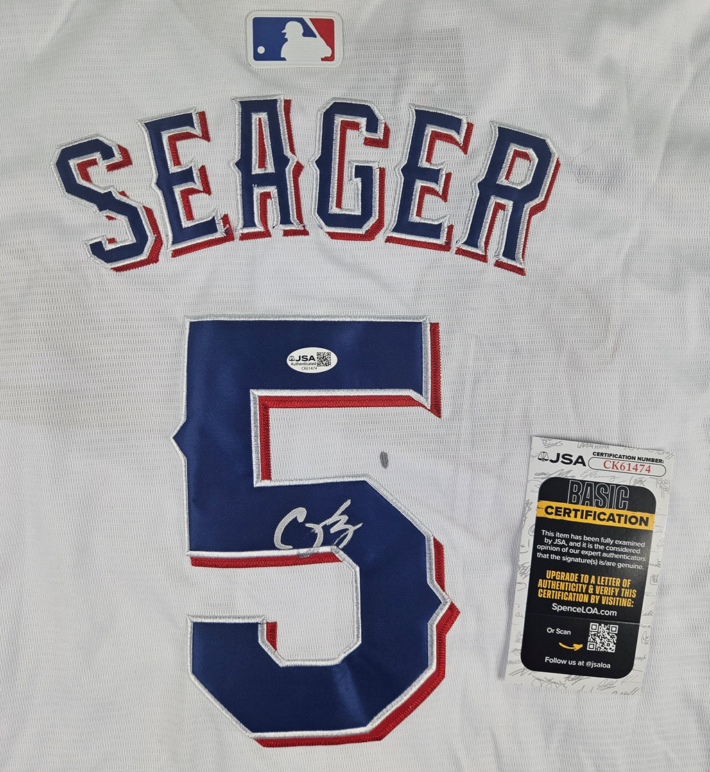 Corey Seager Signed Autographed Texas Rangers Jersey JSA COA