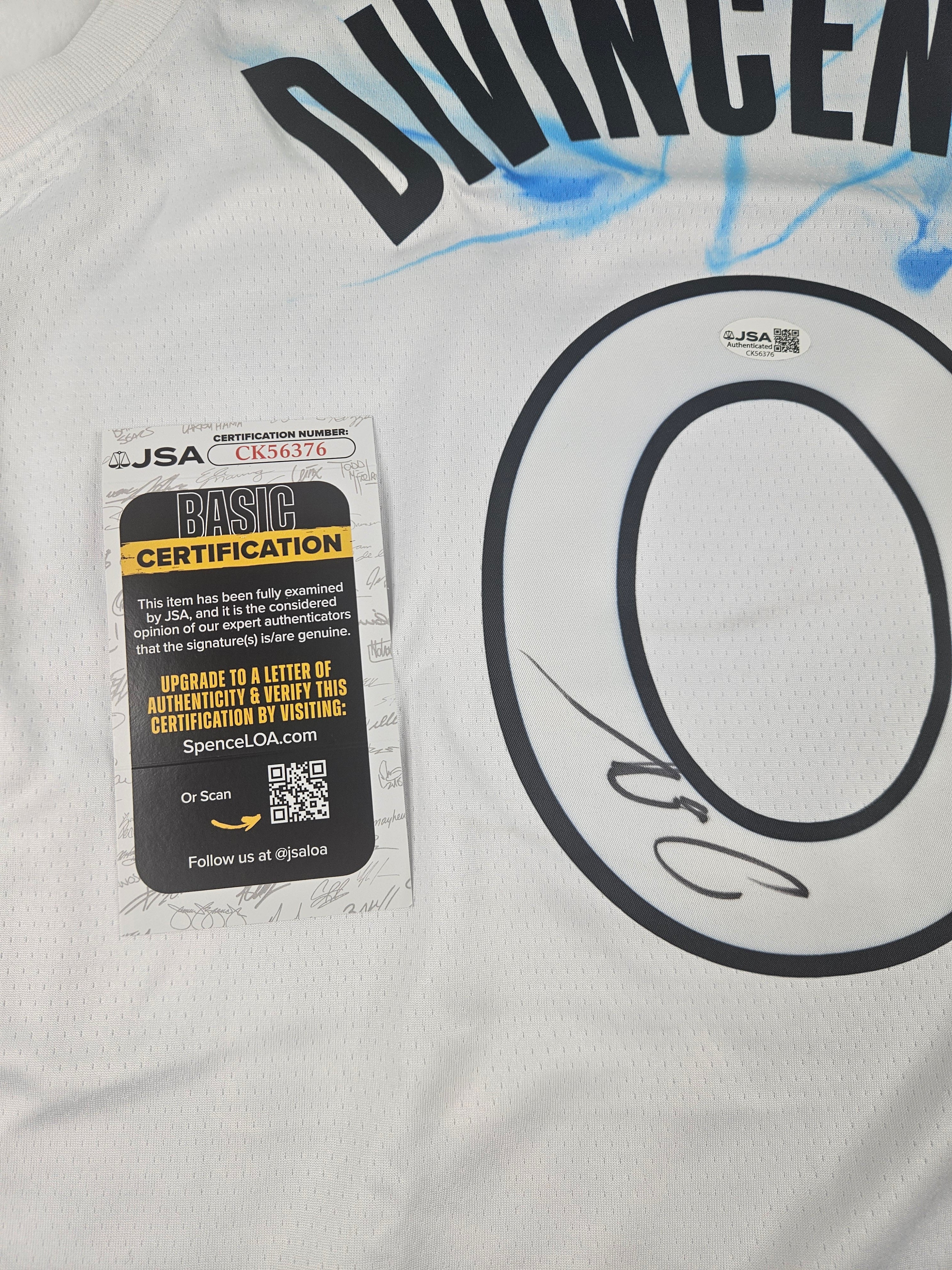 Donte DiVincenzo Signed Autographed Minnesota Timberwolves Jersey JSA COA