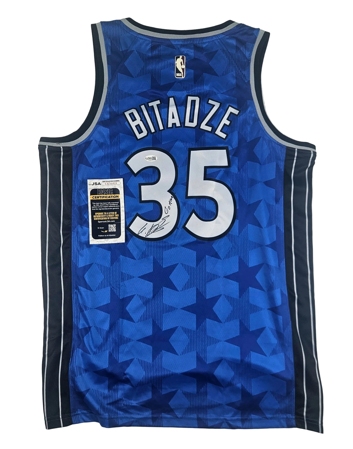 Goga Bitadze Signed Autographed Orlando Magic Jersey JSA COA