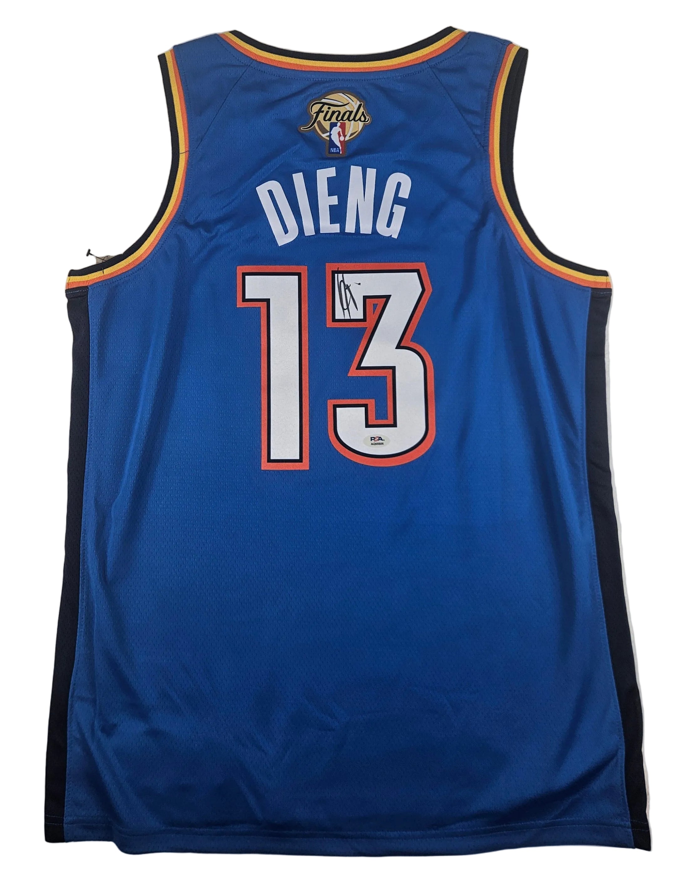 Ousmane Dieng Signed Autographed Oklahoma City Thunder Blue Jersey PSA Certified