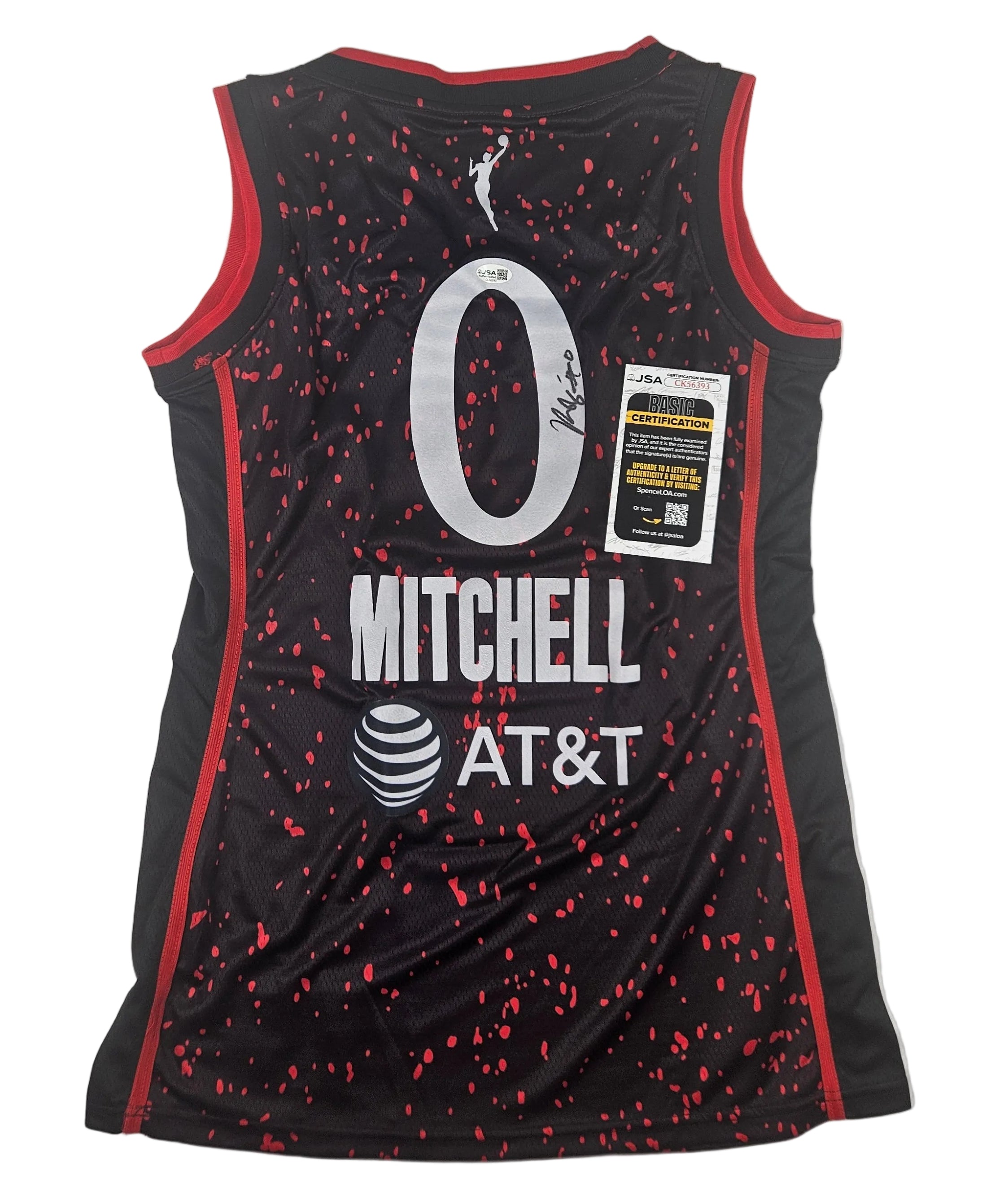 Kelsey Mitchell Indiana Fever Autographed Signed Jersey JSA COA