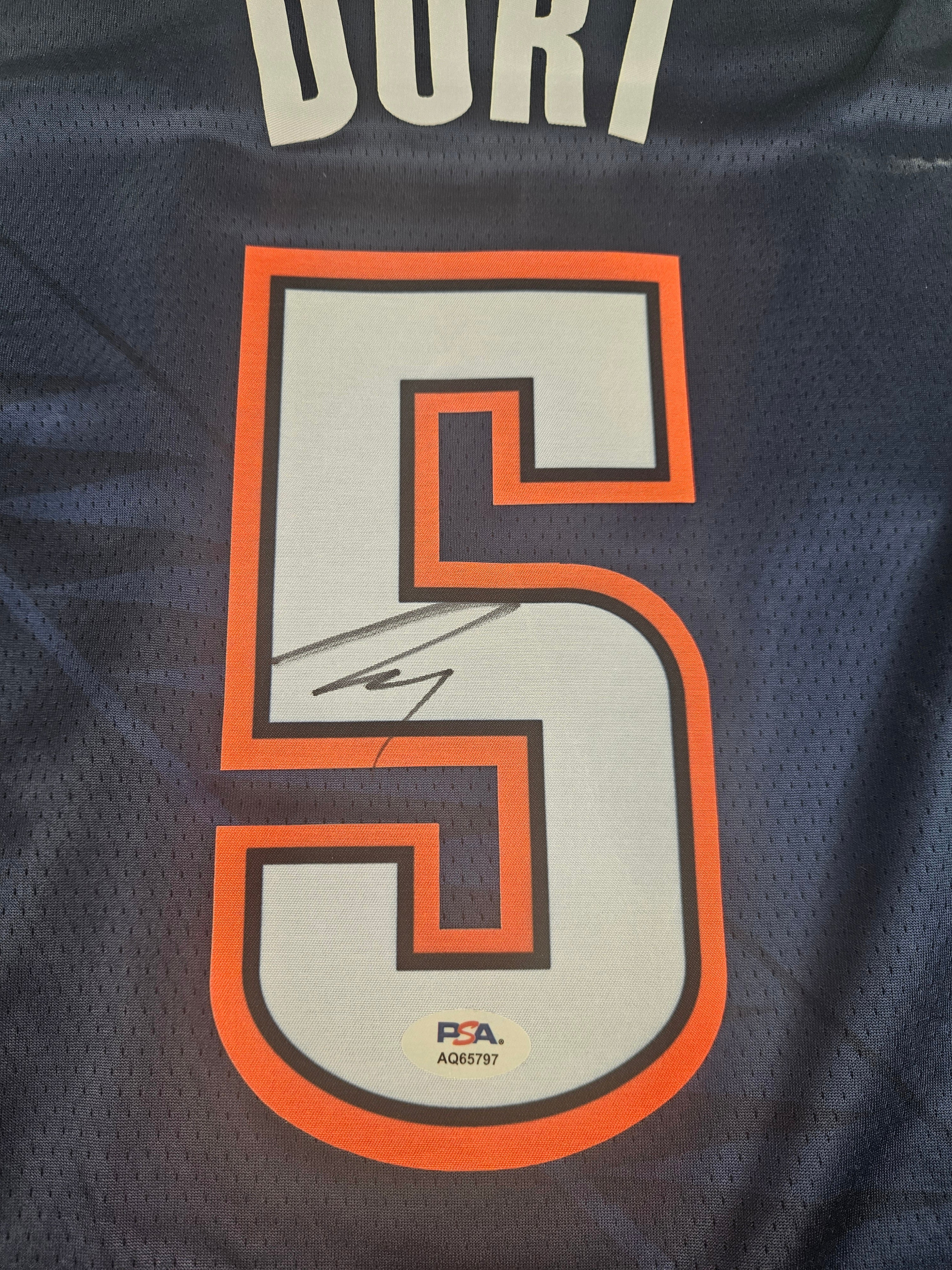 Lu Dort Signed Autographed Oklahoma City Thunder Blue Jersey PSA Certified
