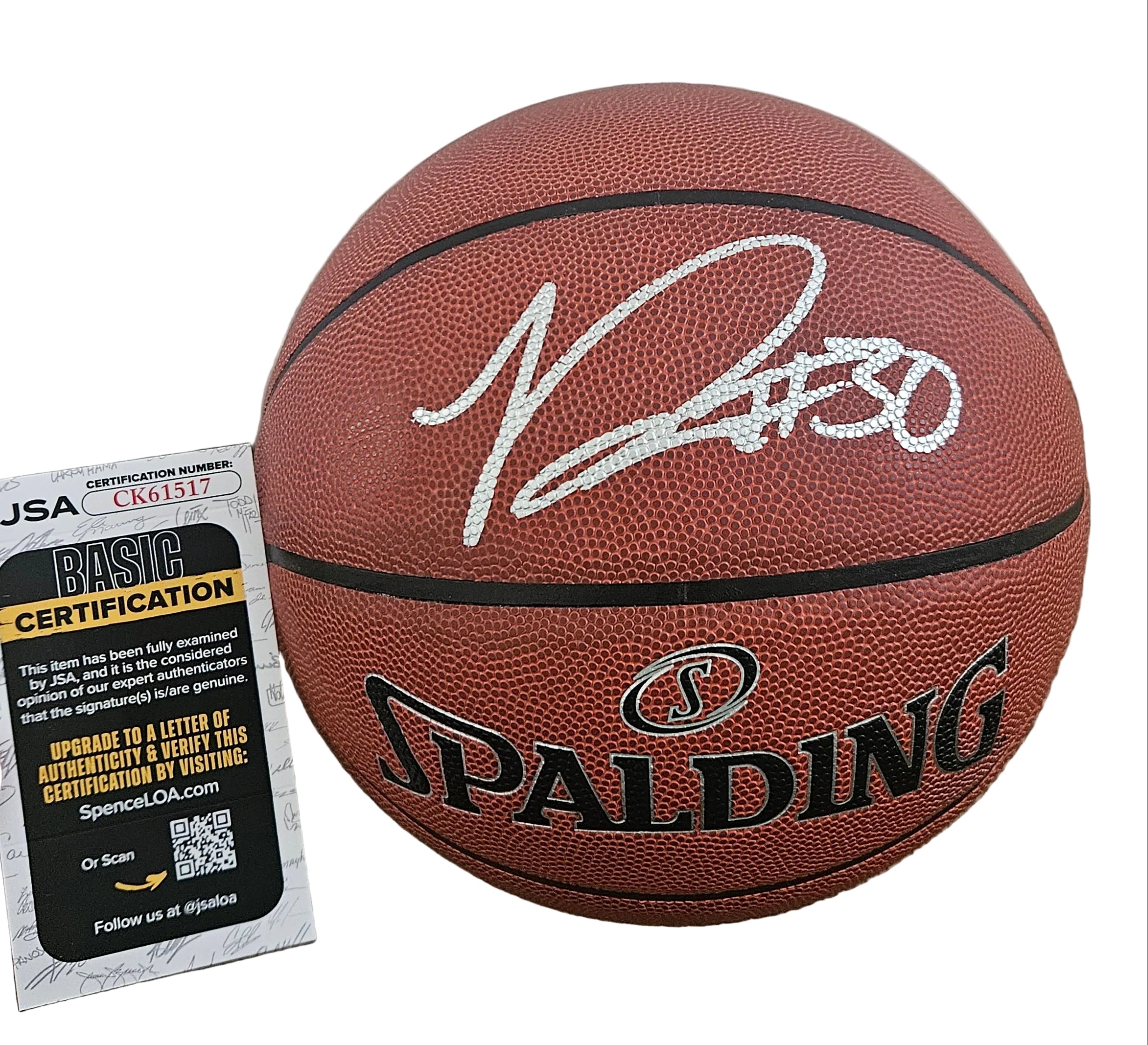 Julian Champagnie San Antonio Spurs Signed Autographed Basketball JSA COA