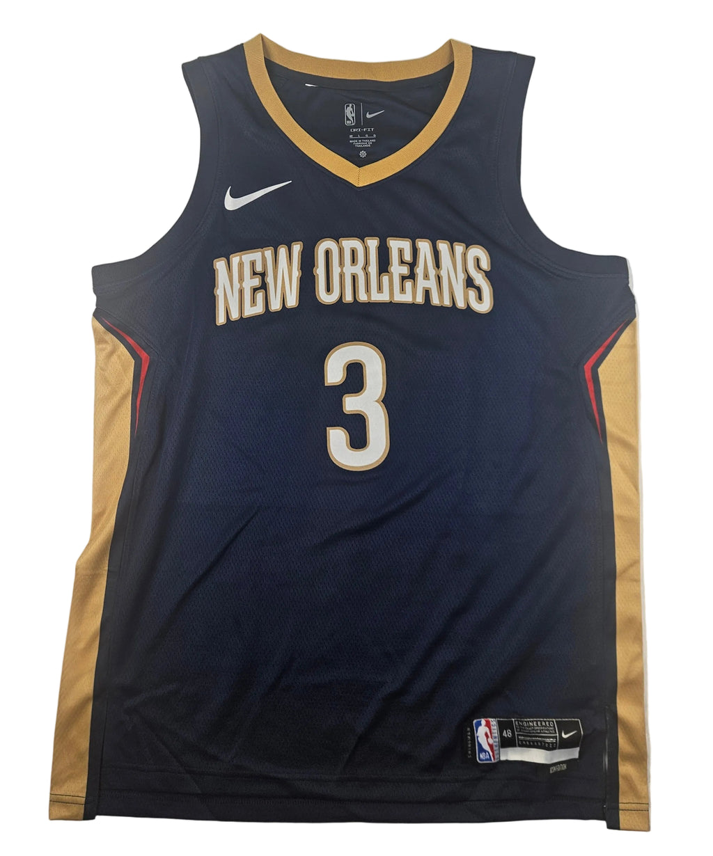 Jordan Poole Signed Autographed New Orleans Pelicans Blue Jersey JSA COA