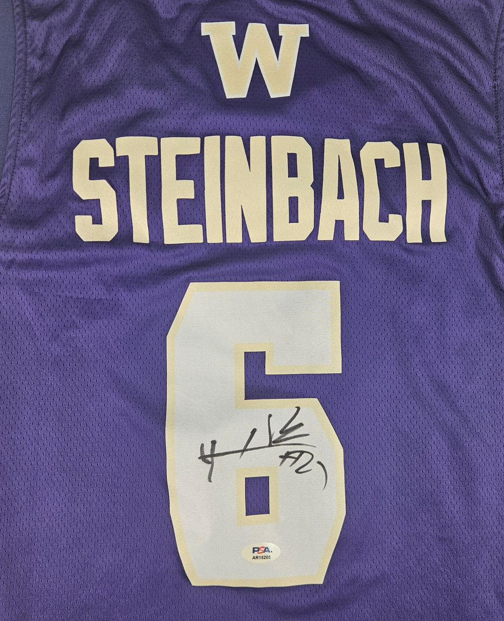Hannes Steinbach Signed Autographed Washington Huskies Jersey PSA Certified