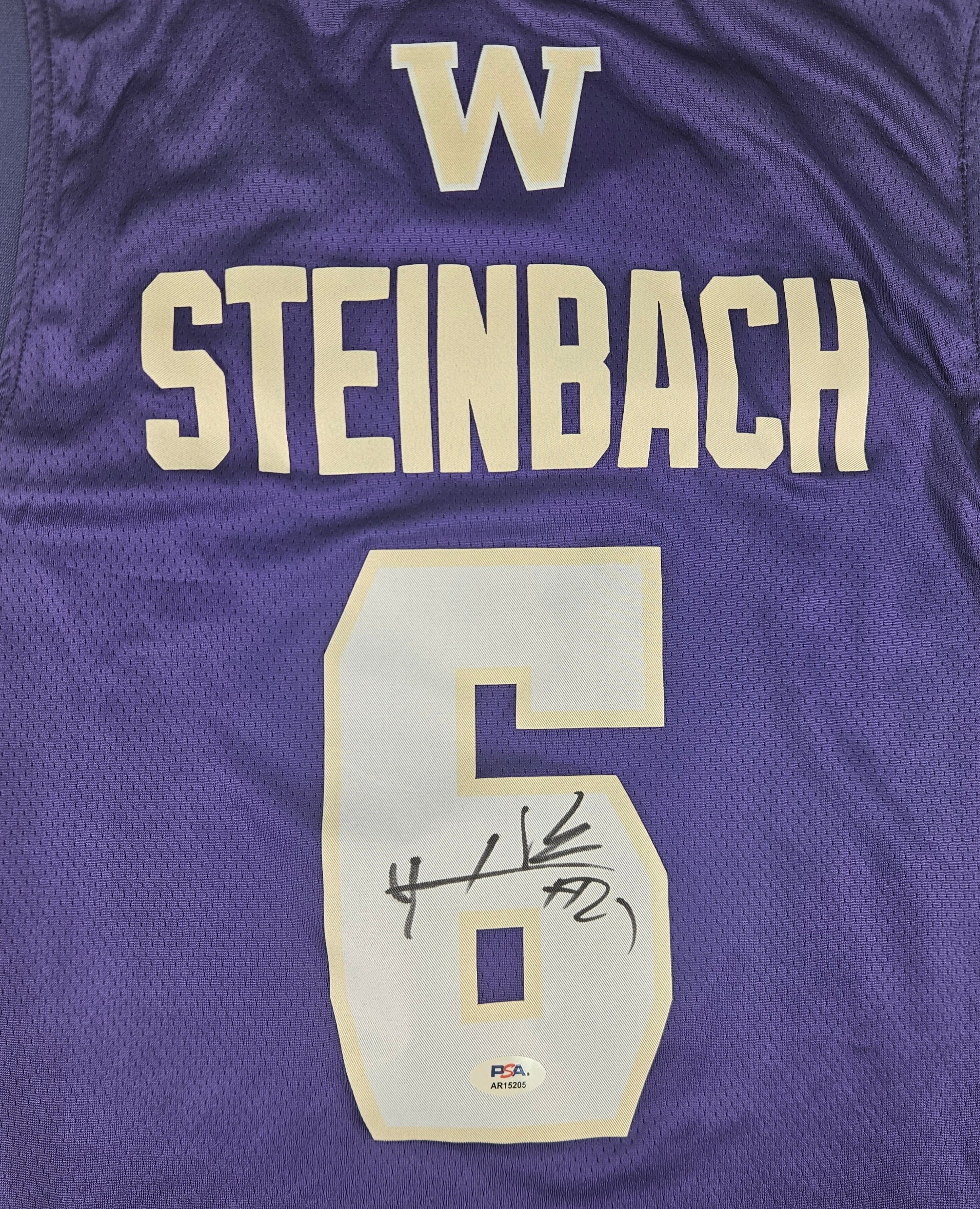 Hannes Steinbach Signed Autographed Washington Huskies Jersey PSA Certified