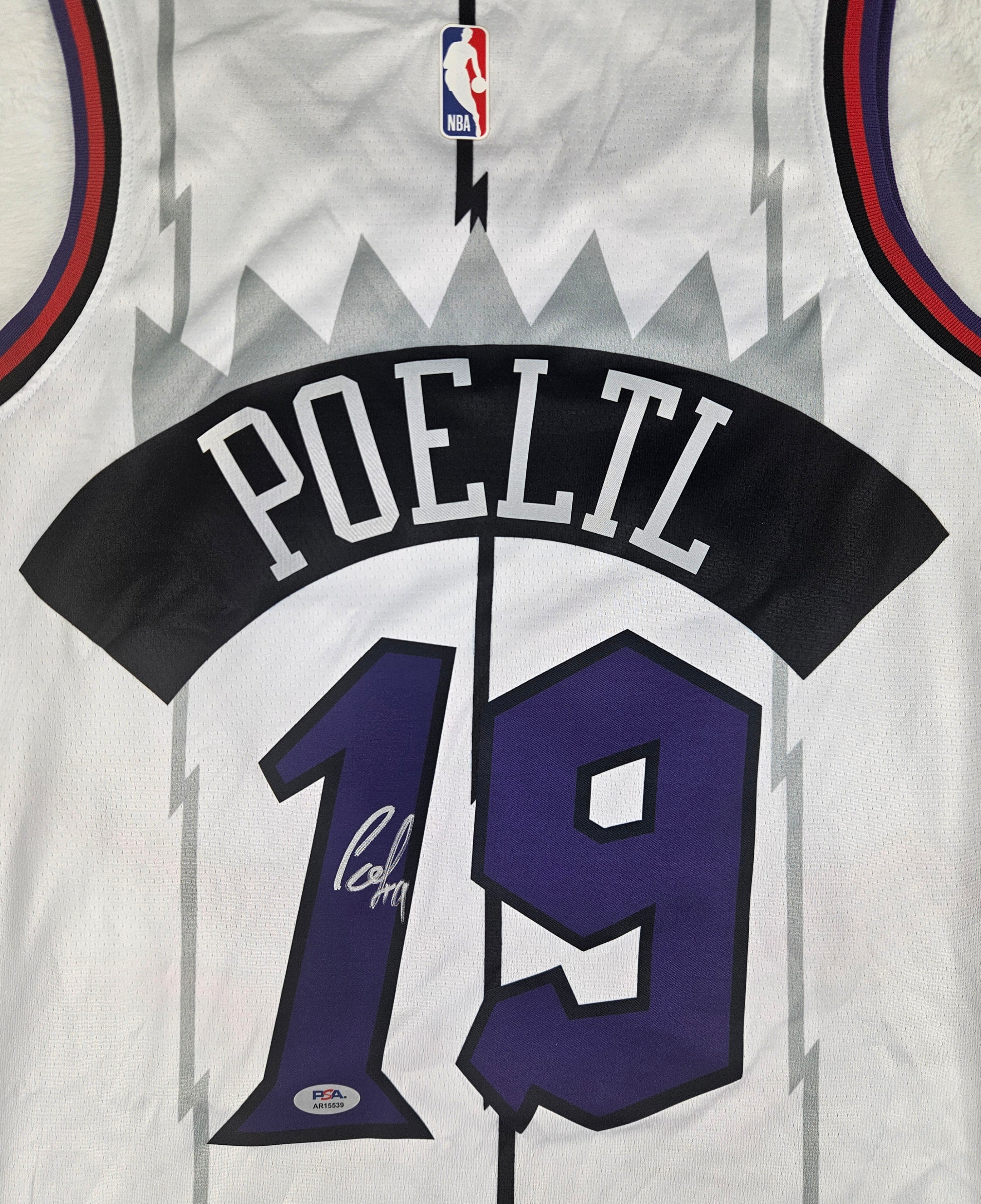 Jakob Poeltl Signed Autographed Toronto Raptors White Jersey PSA Certified
