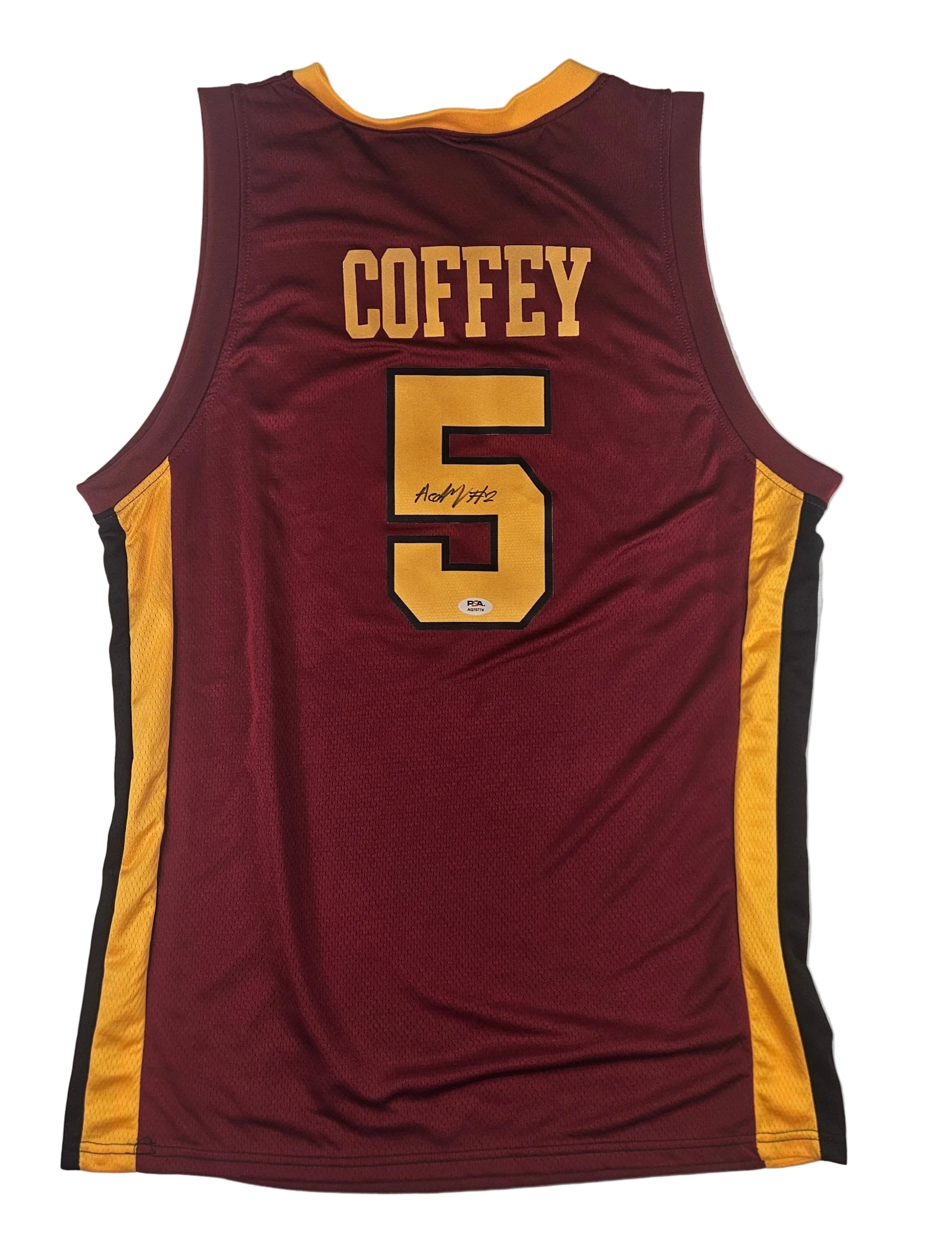 Amir Coffey Signed Autographed Minnesota Golden Gophers Jersey PSA Certified