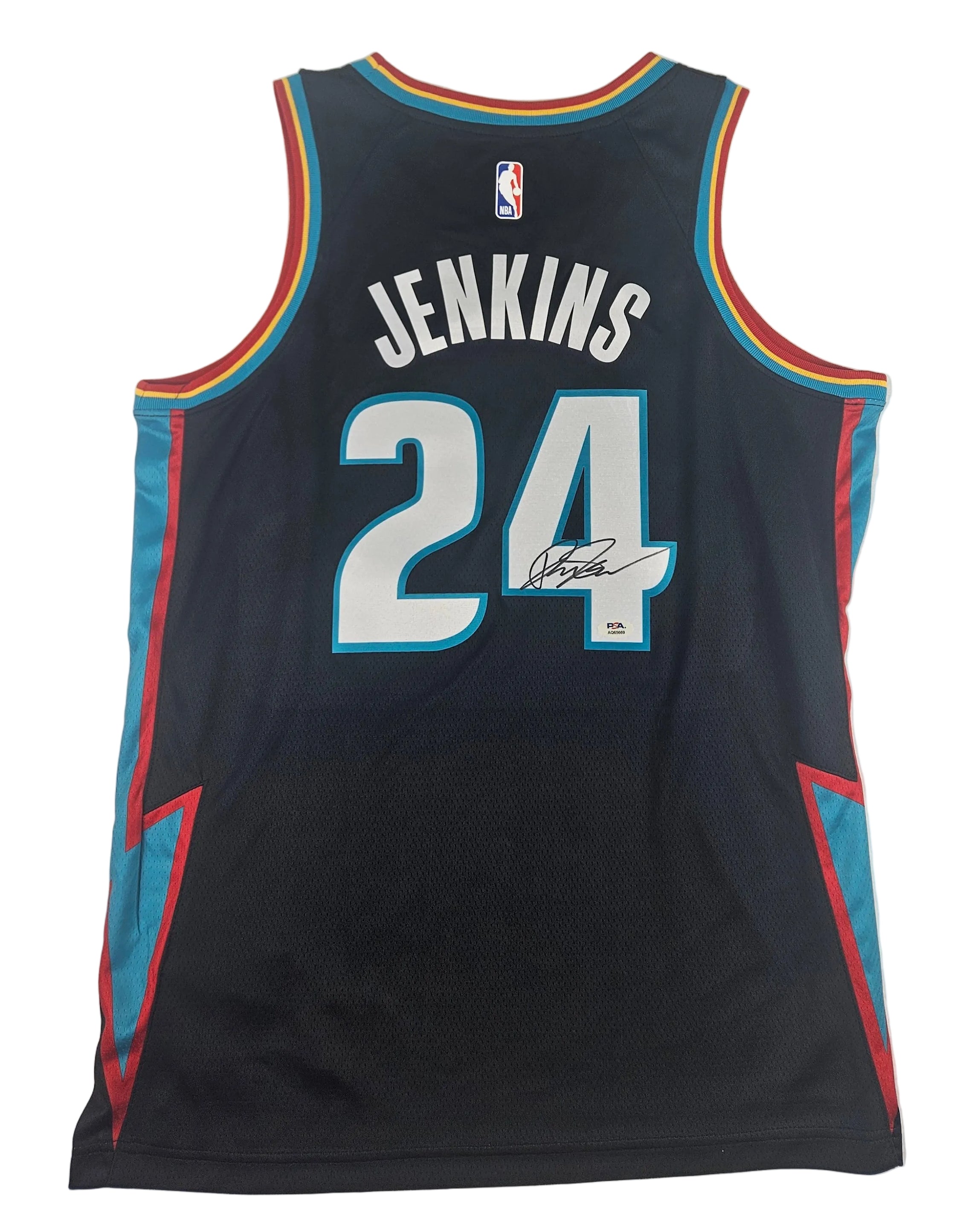 Daniss Jenkins Signed Autographed Detroit Pistons Jersey PSA Certified