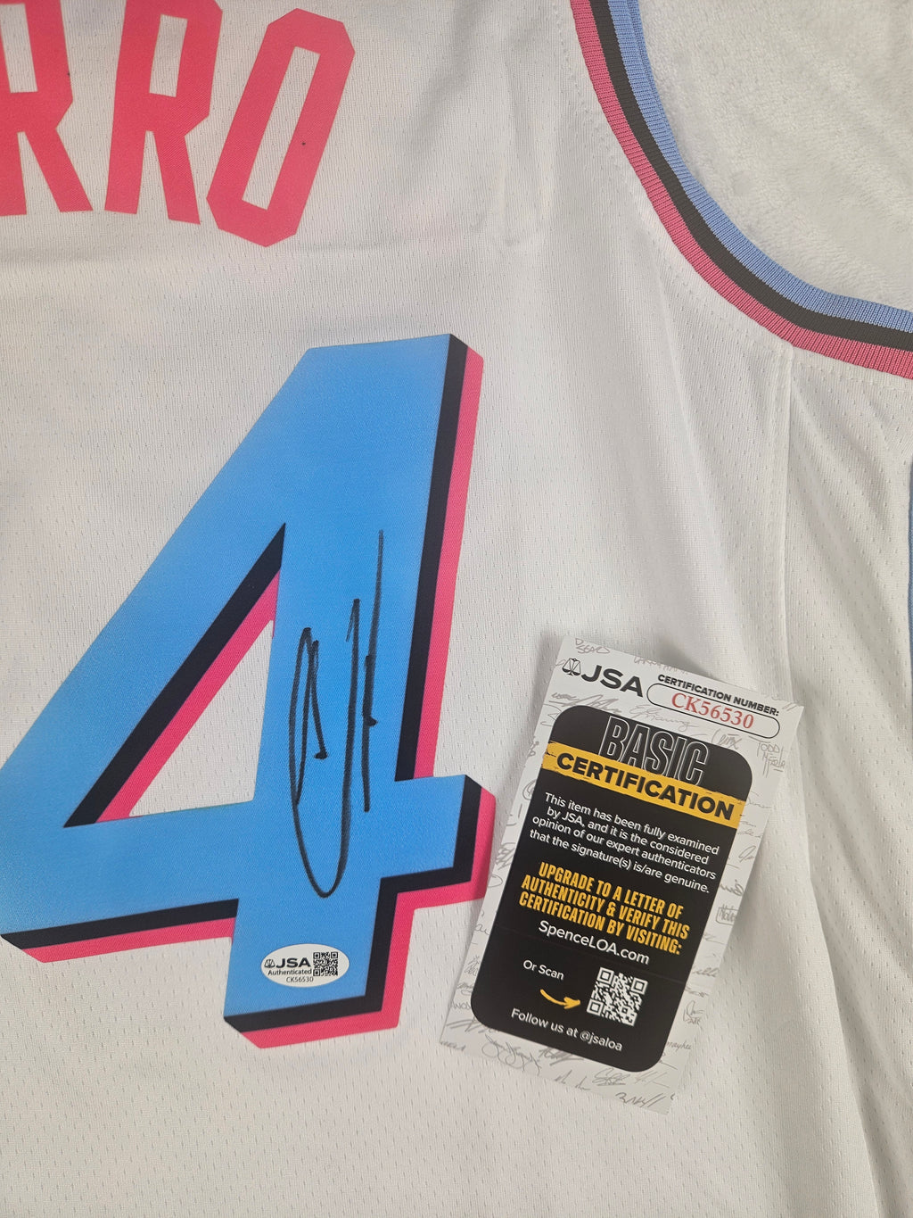 Tyler Herro Signed Autographed Miami Heat White Jersey JSA COA