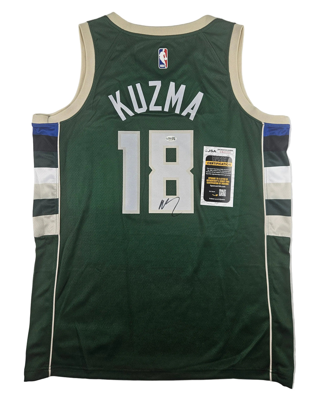 Kyle Kuzma Signed Autographed Milwaukee Bucks Jersey JSA COA