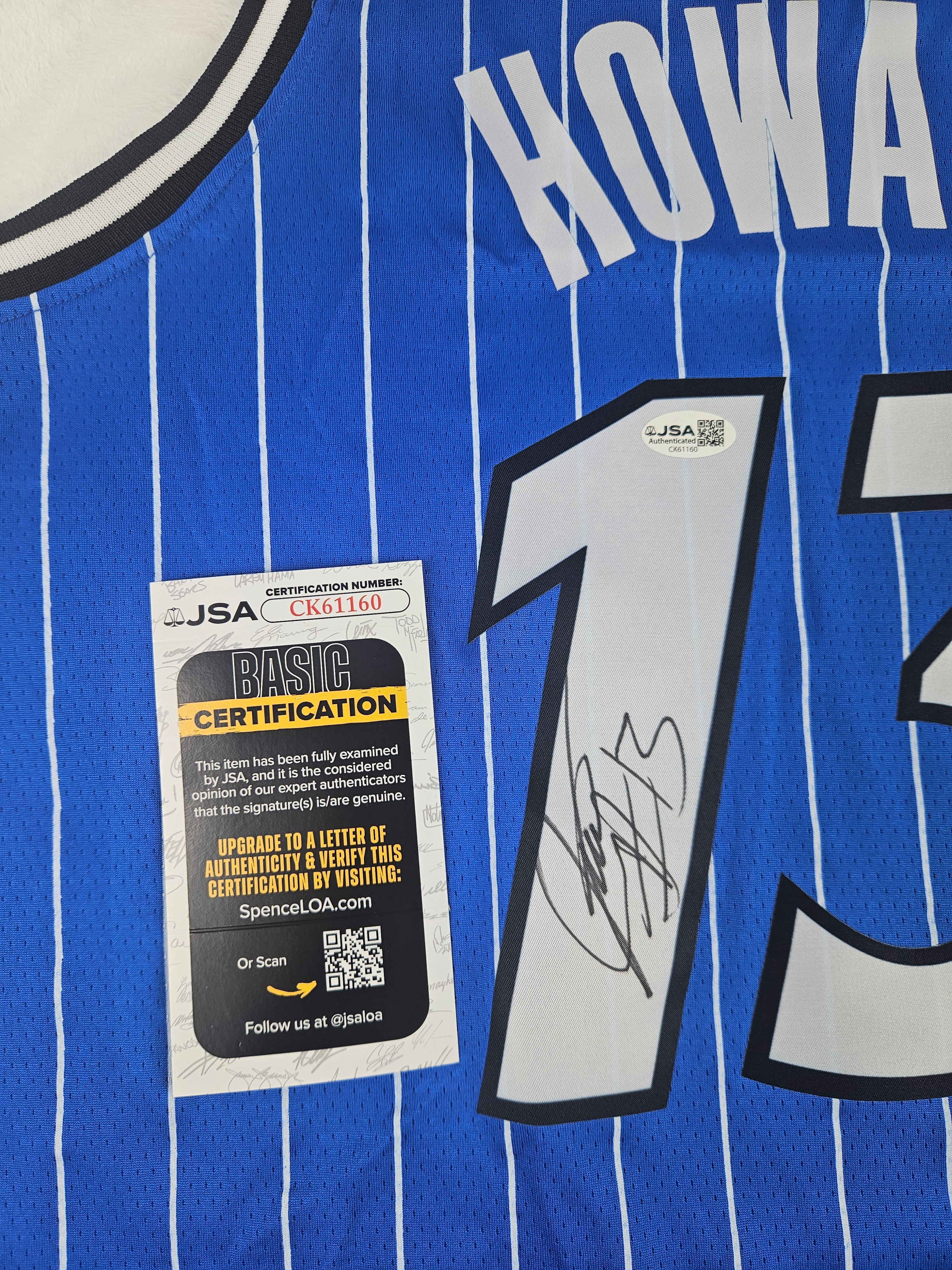 Jett Howard Signed Autographed Orlando Magic Jersey JSA COA