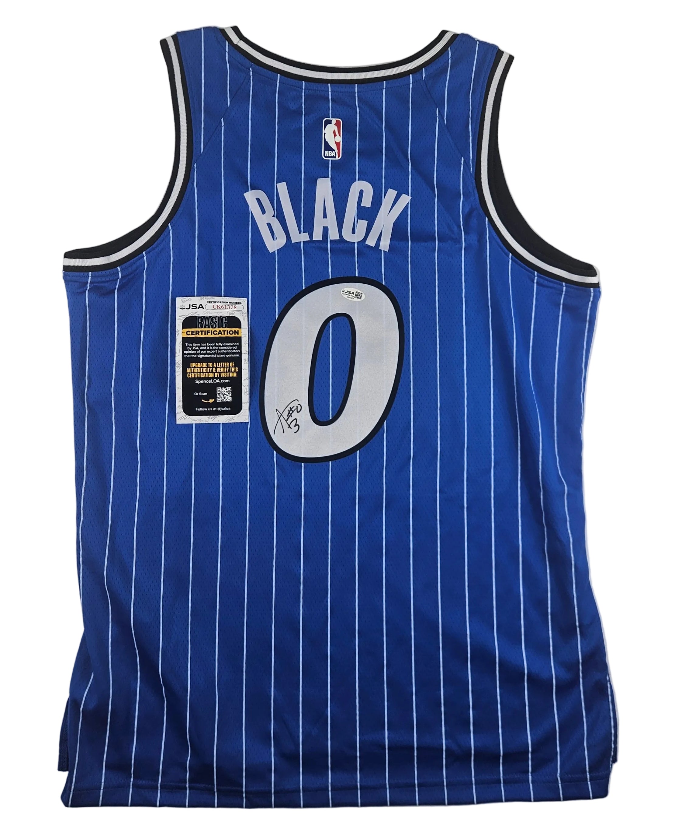 Anthony Black Signed Autographed Orlando Magic Jersey JSA COA