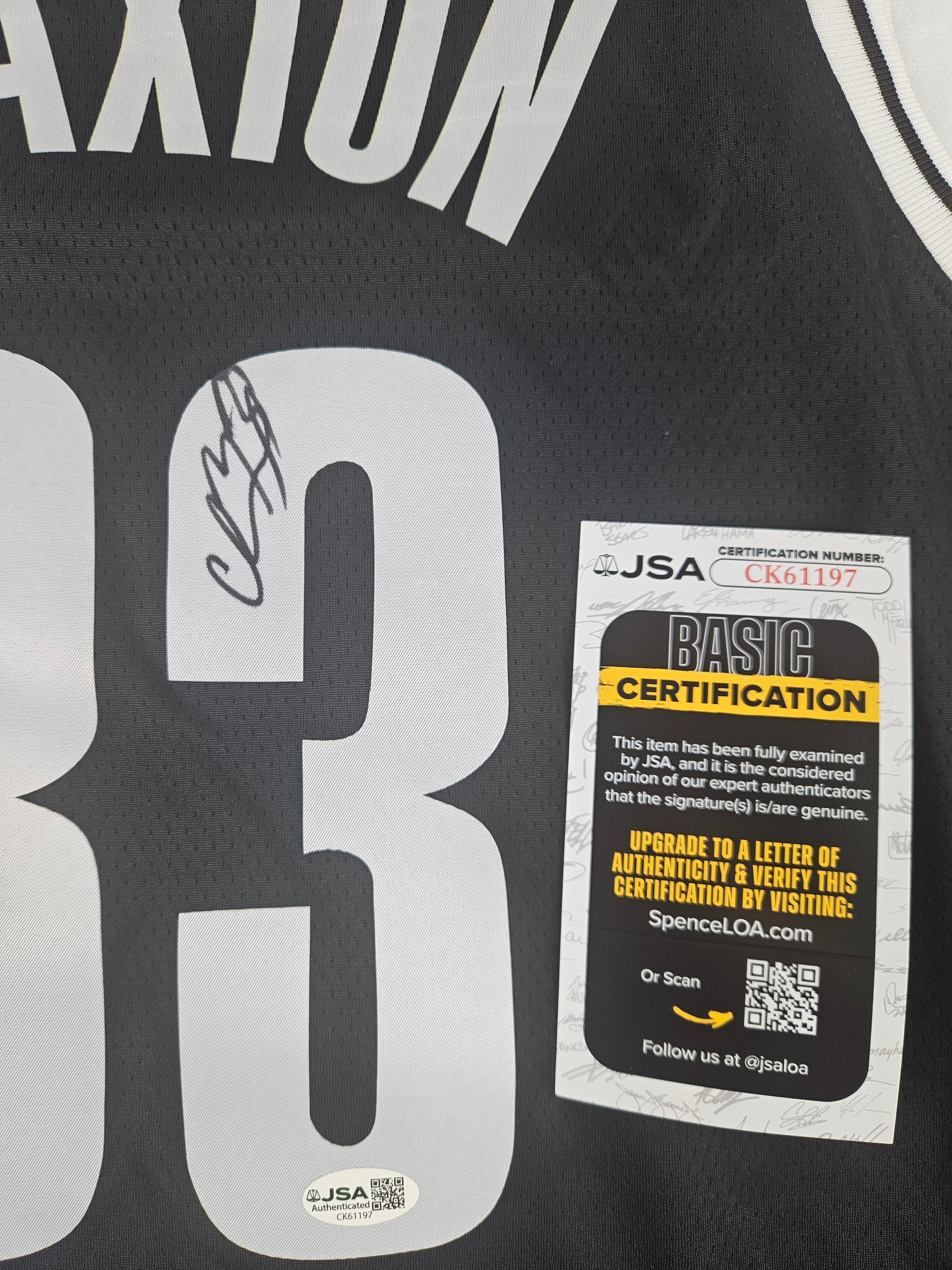 Nic Claxton Signed Autographed Jersey Brooklyn Nets JSA COA