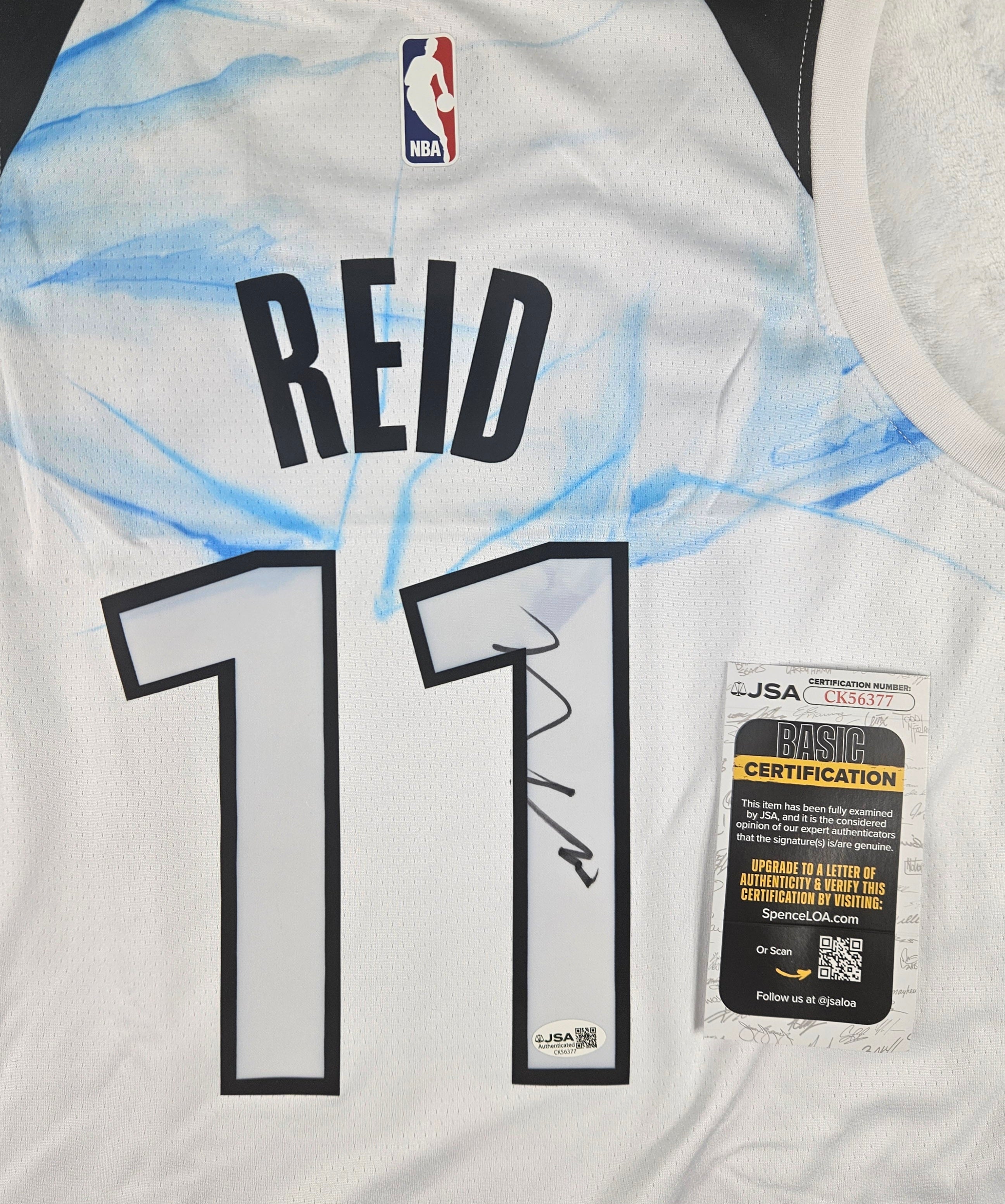 Naz Reid Signed Autographed Minnesota Timberwolves Jersey JSA COA