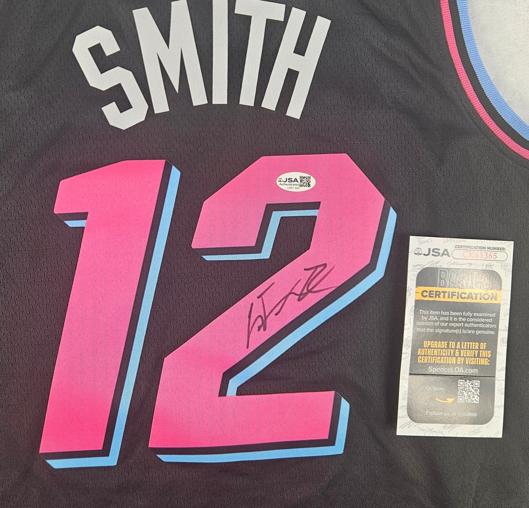 Dru Smith Signed Autographed Miami Heat Jersey JSA COA